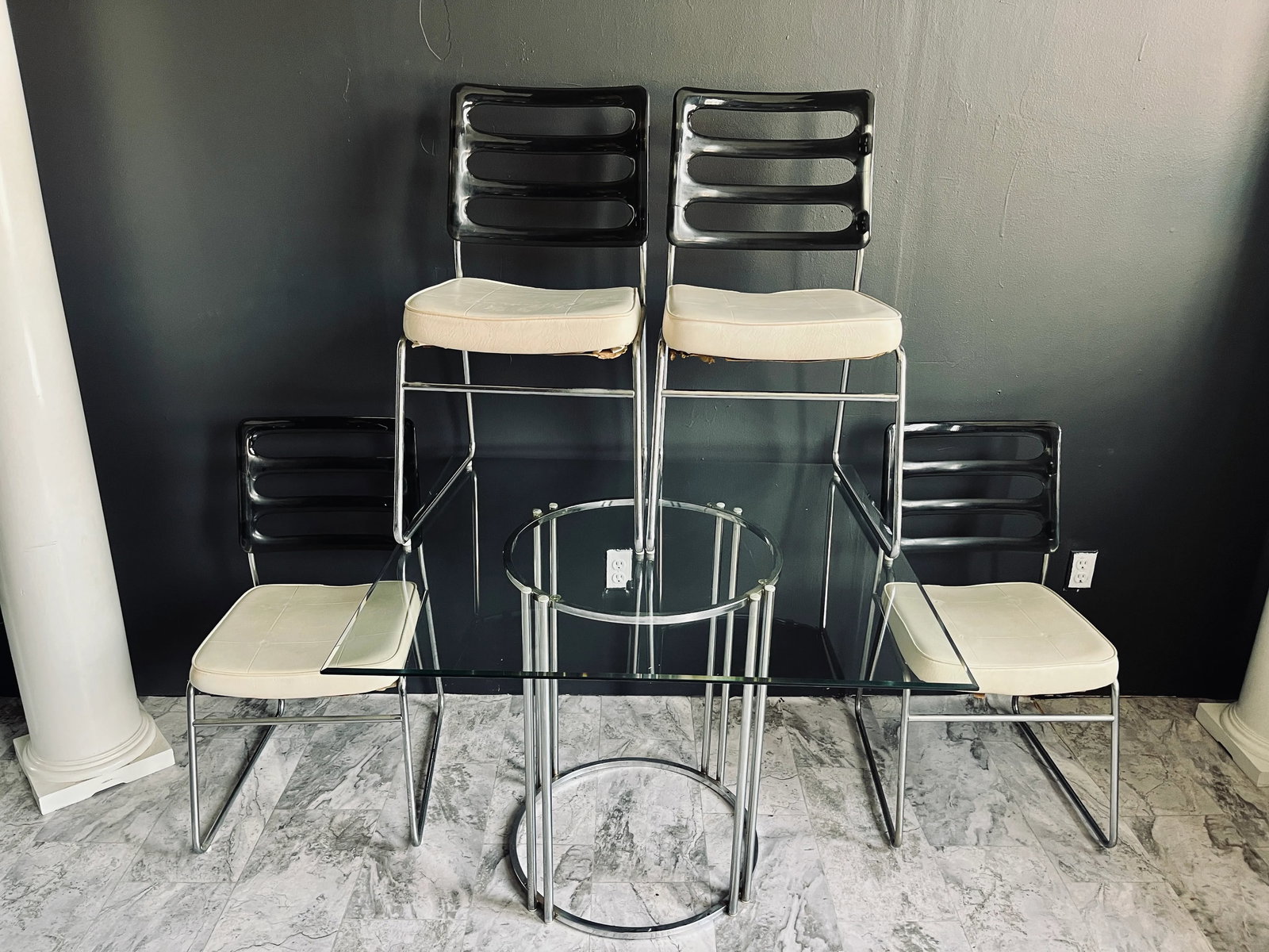Motivated Seller: 1980s Postmodern Chromcraft Lucite Dinette - 8