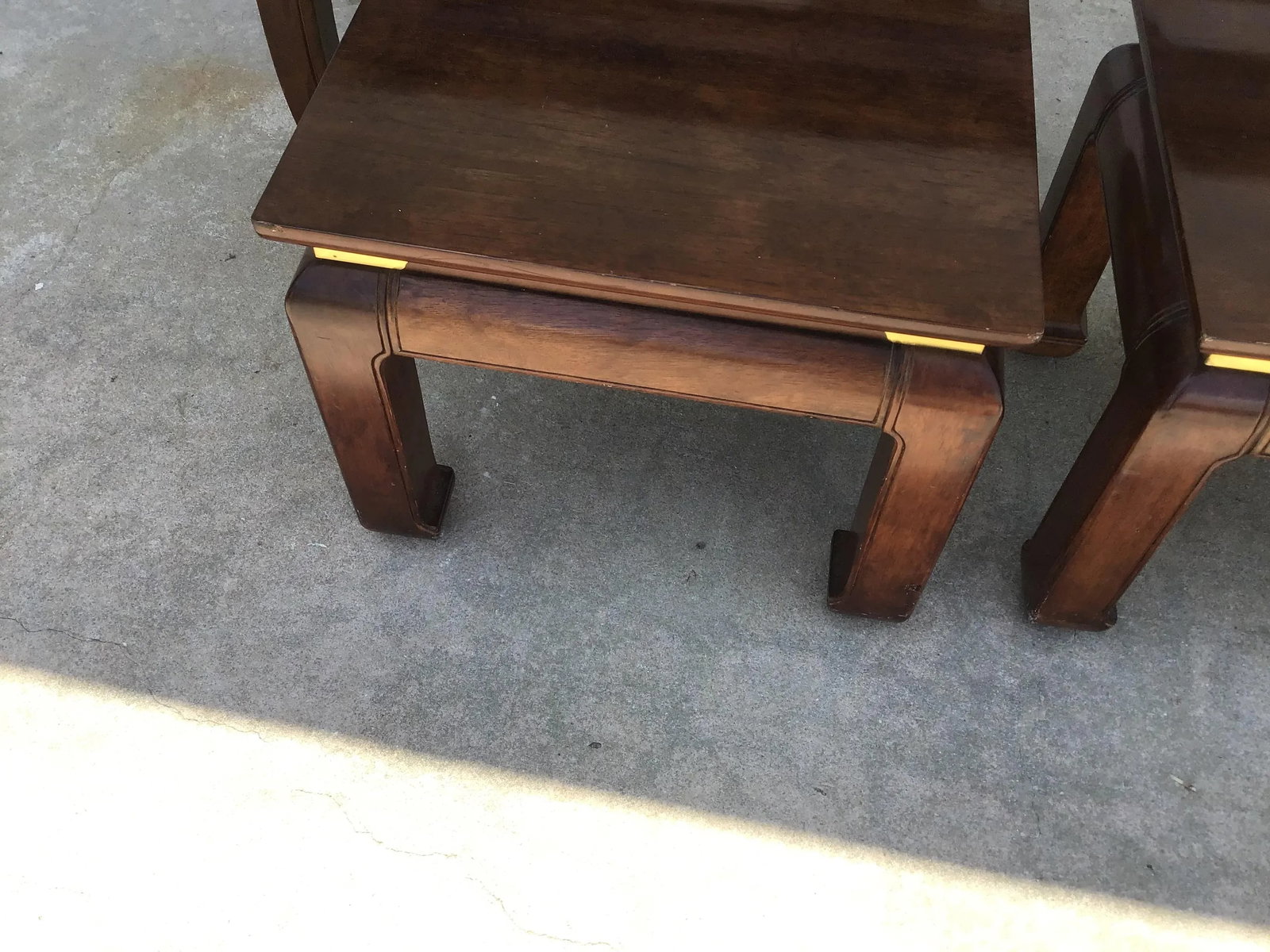 1970s Chinoiserie Style Console Table with benches - Set of 3 - 3