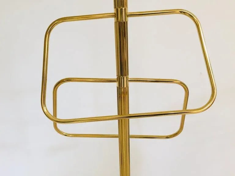 1970s Italian Polished Brass Valet Stand - 11