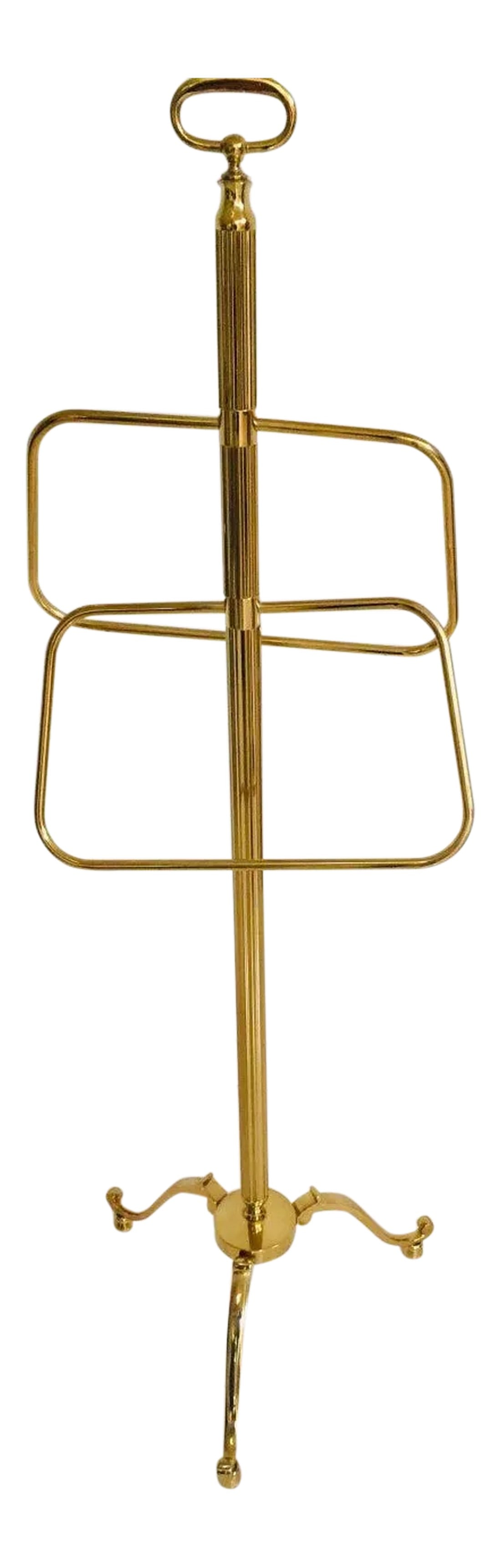1970s Italian Polished Brass Valet Stand (1 of 13)