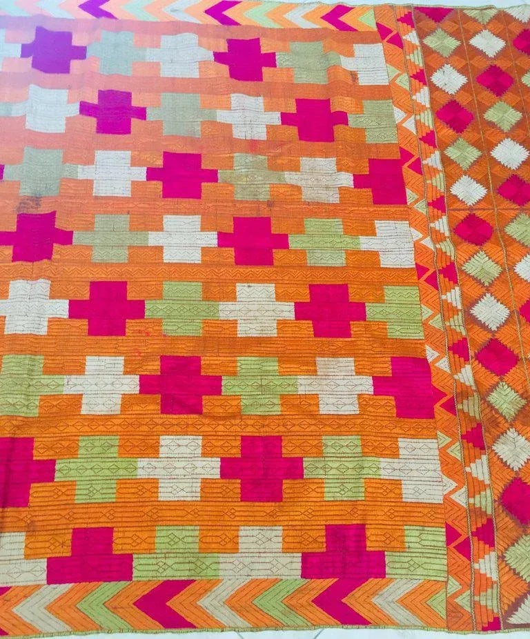20th Century Asian Phulkari Wedding Shawl - 8
