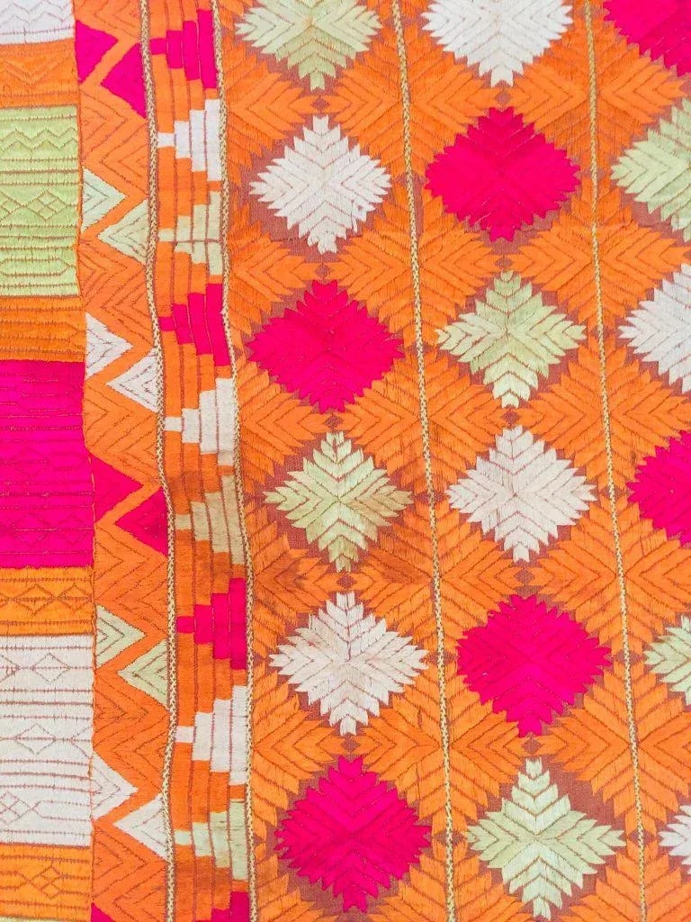 20th Century Asian Phulkari Wedding Shawl - 9
