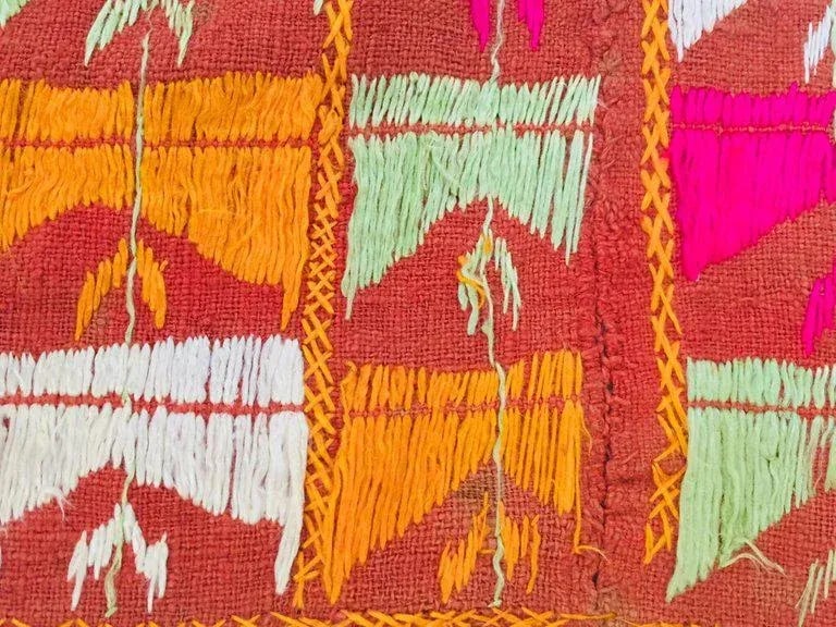 1960s Tribal Phulkari Wedding Shawl - 10
