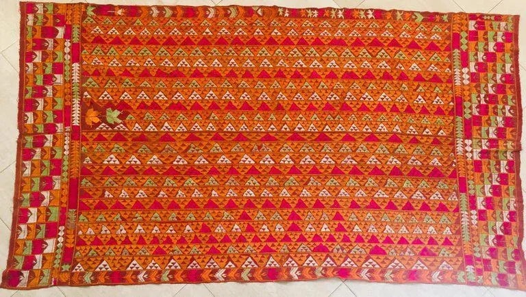 1960s Tribal Phulkari Wedding Shawl - 13