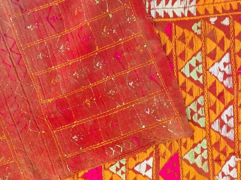 1960s Tribal Phulkari Wedding Shawl - 3
