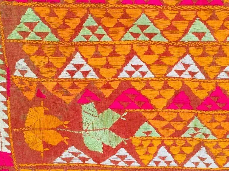 1960s Tribal Phulkari Wedding Shawl - 5