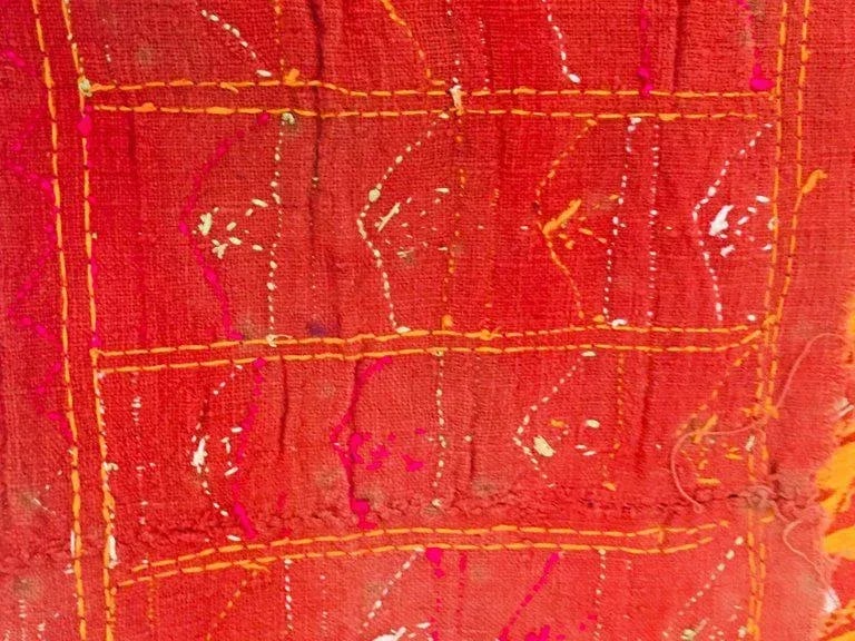 1960s Tribal Phulkari Wedding Shawl - 9