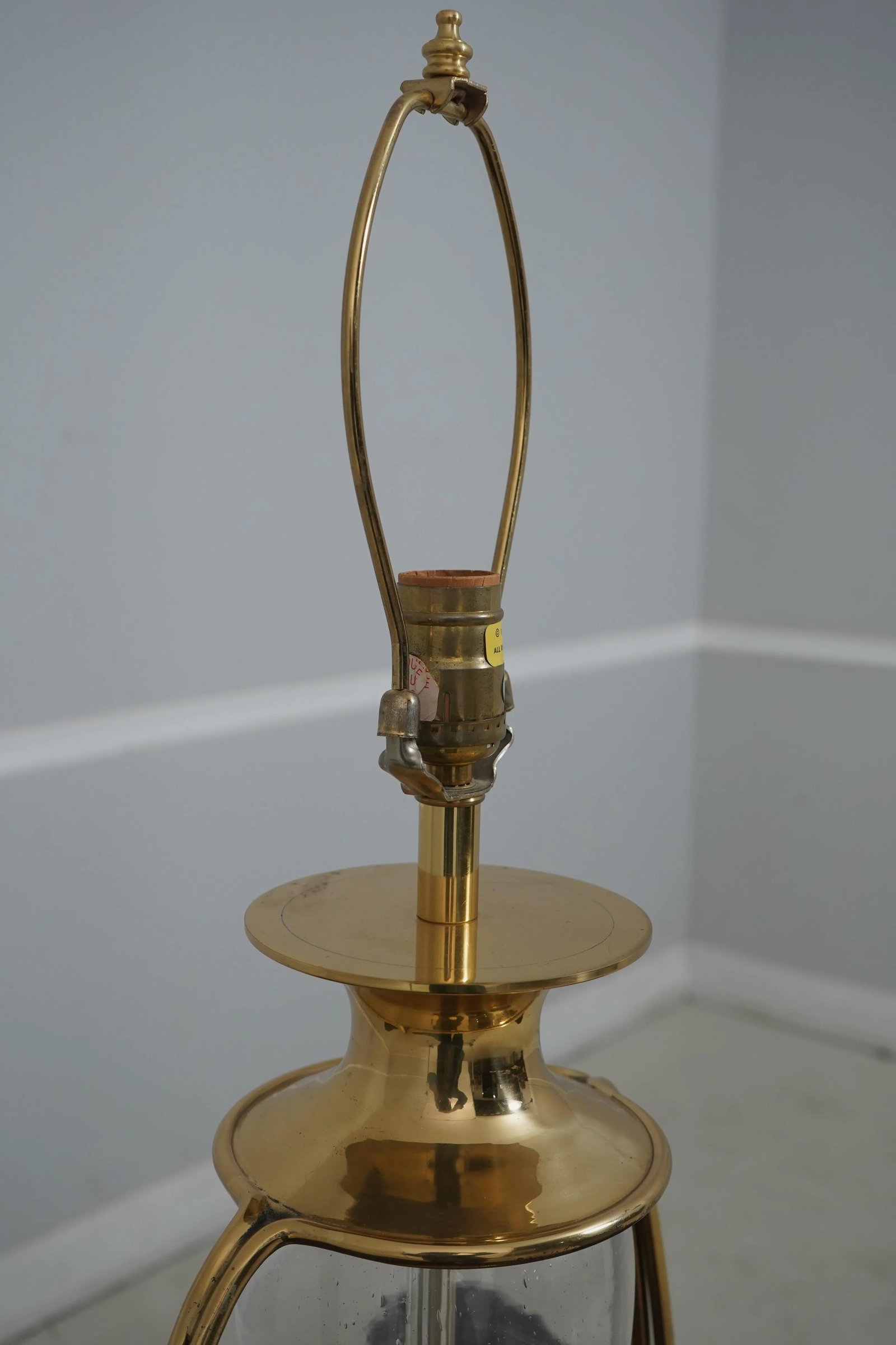 Pair Chapman Modern Design Brass & Glass Table Lamps - 7