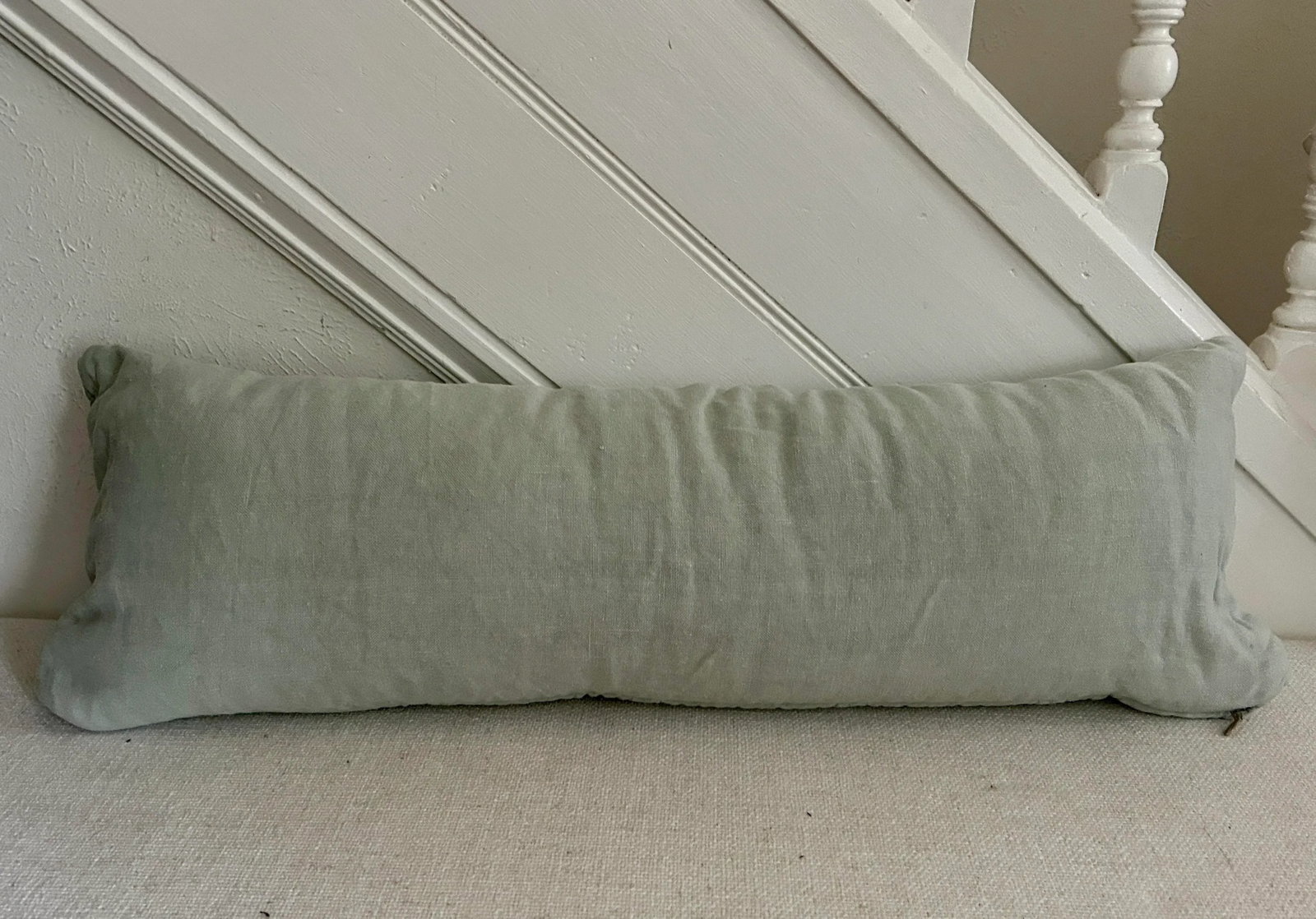 Bella Notte and Linen Long Lumber Pillow in Eucalyptus - 11