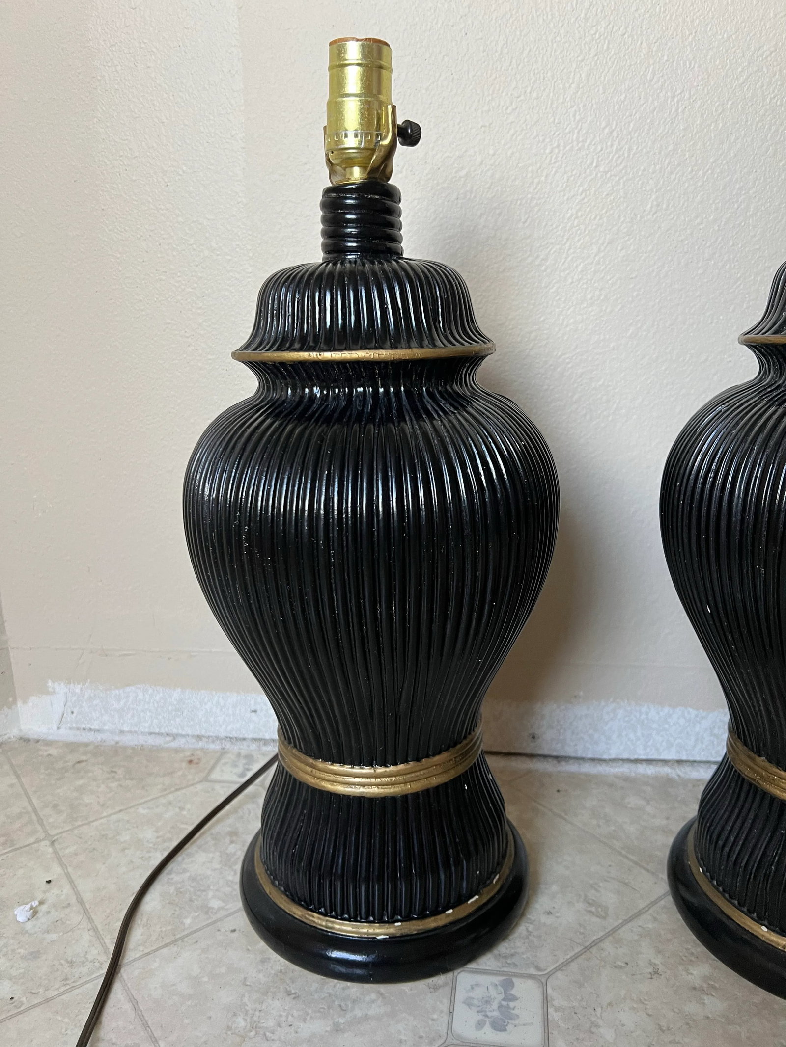 Vintage Lamps With Capiez Shell Shade - Pair - 5
