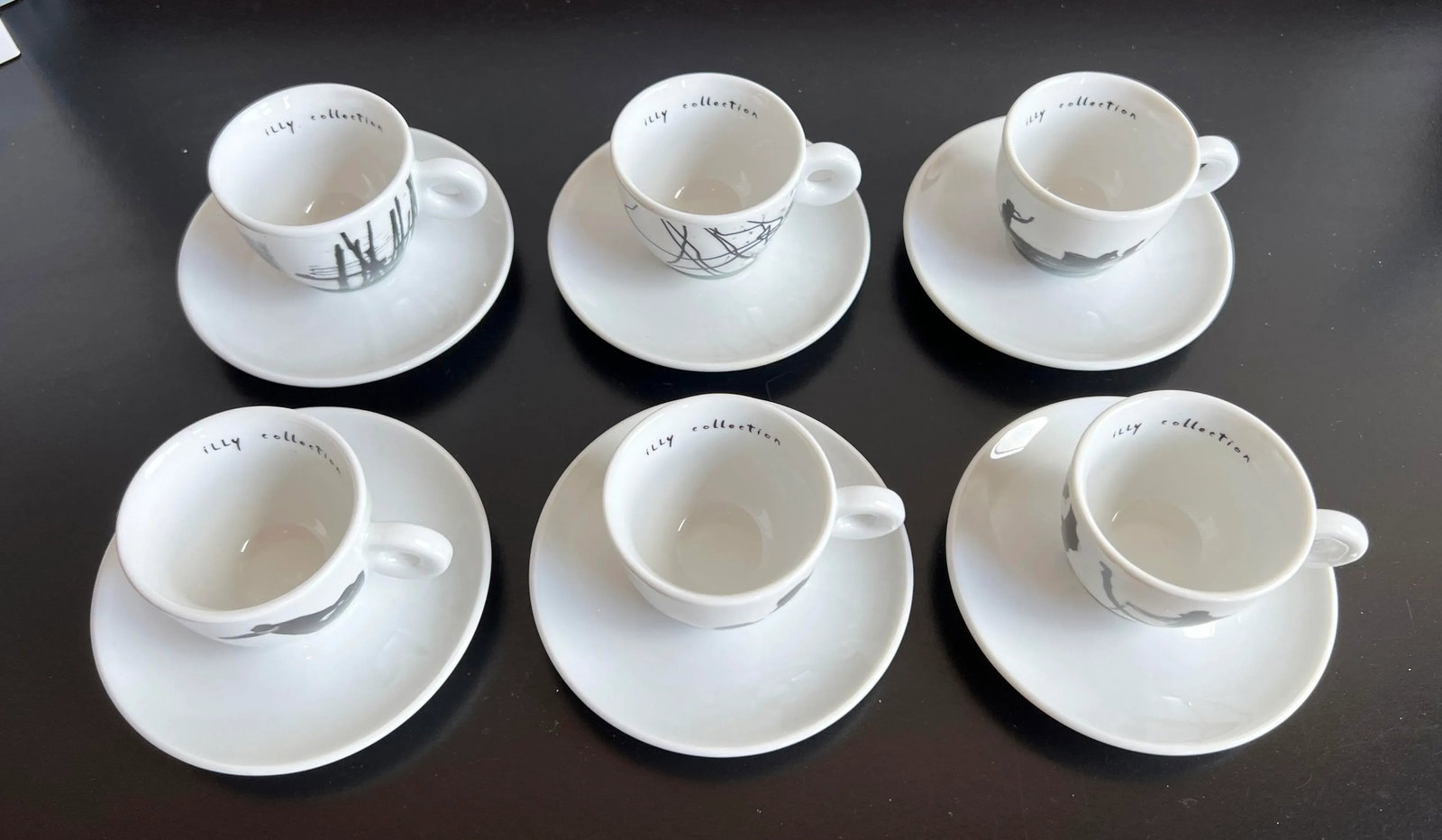 Rare Mario Giacomelli for Illy Set of Espresso Cups & Saucers - Set of 6 - 11