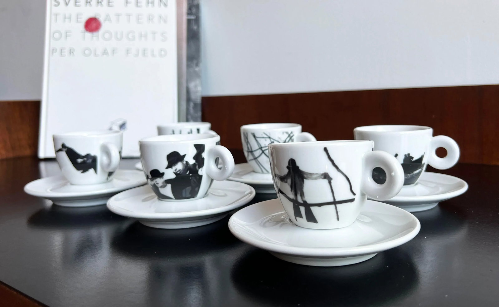 Rare Mario Giacomelli for Illy Set of Espresso Cups & Saucers - Set of 6 - 2