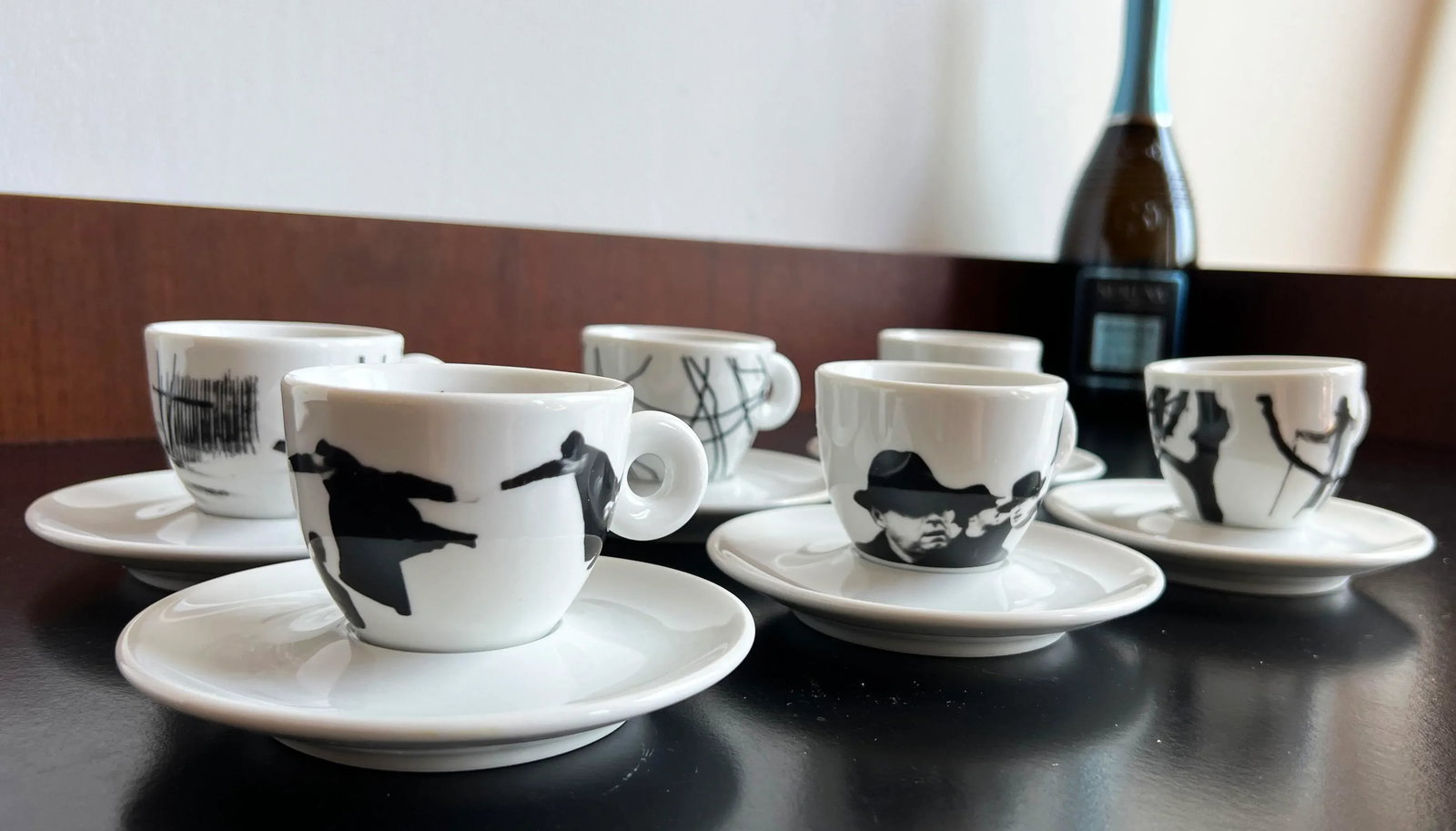 Rare Mario Giacomelli for Illy Set of Espresso Cups & Saucers - Set of 6 - 4