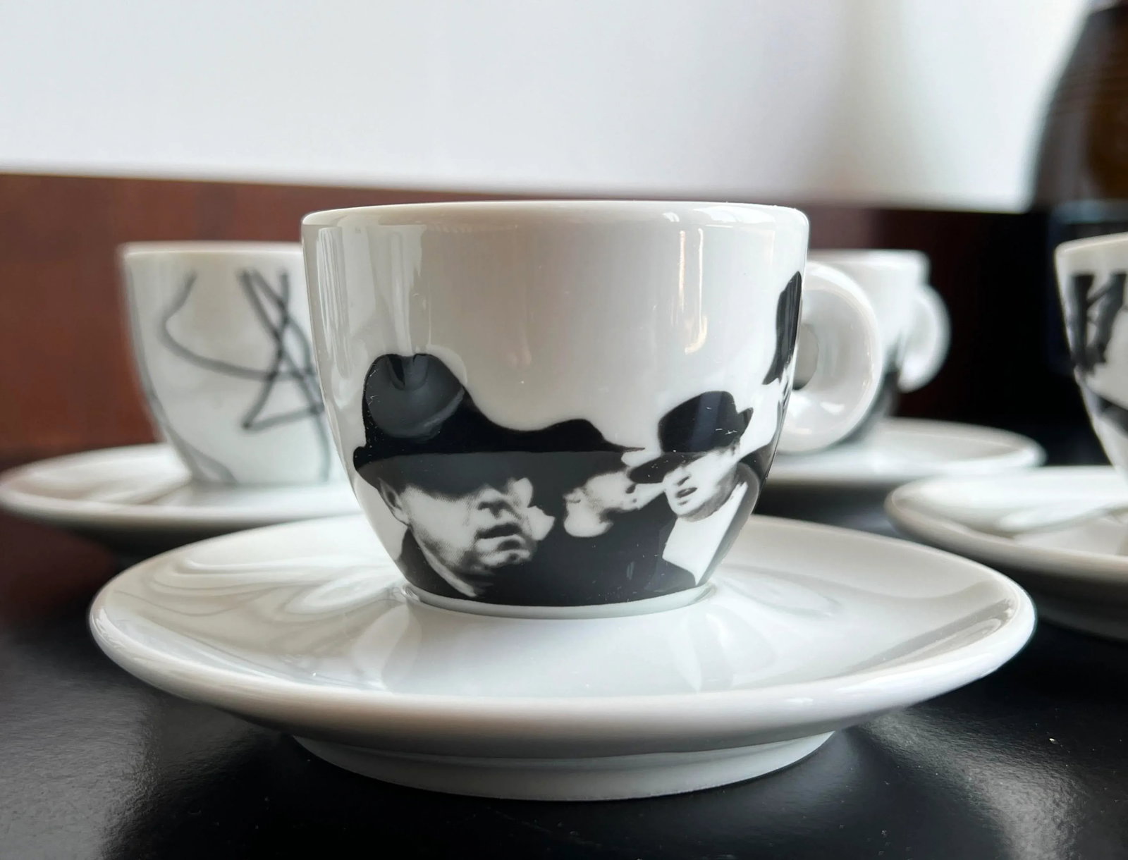 Rare Mario Giacomelli for Illy Set of Espresso Cups & Saucers - Set of 6 - 5