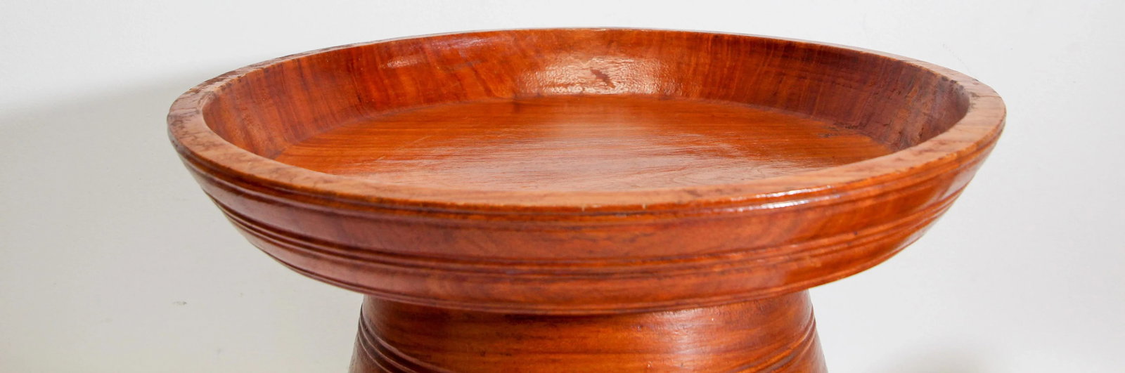 Burmese Carved Wood Temple Offering Lidded Box - 7