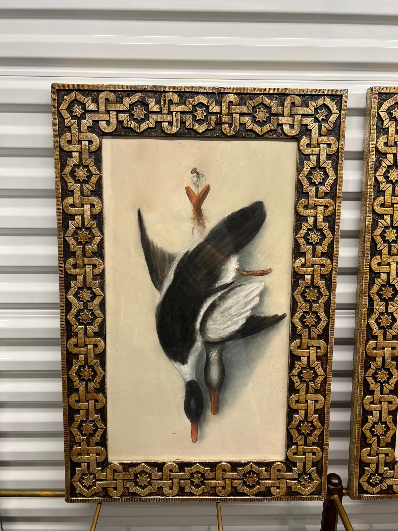 Pair, Museum Quality Framed 19th Century Trompe l'Oeil Pastel Drawings - 7
