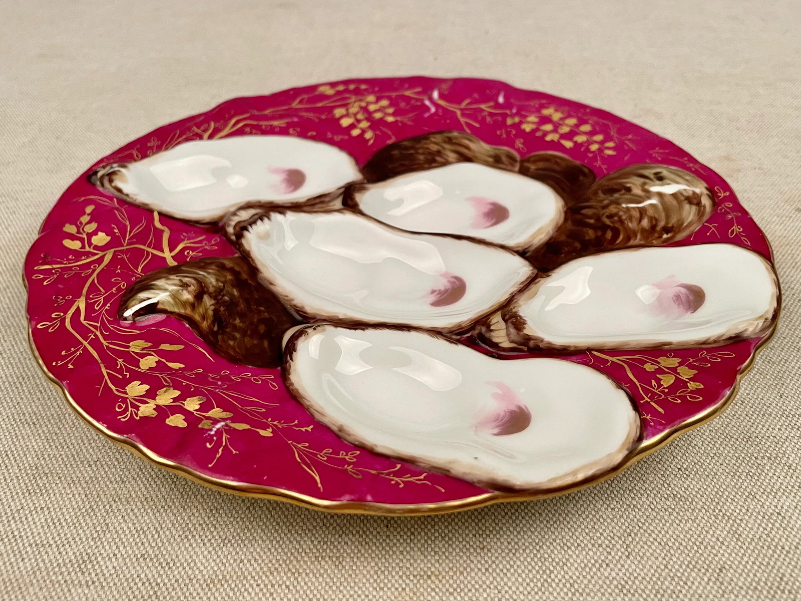 19th Century Haviland Limoges Turkey Oyster Plate - 2