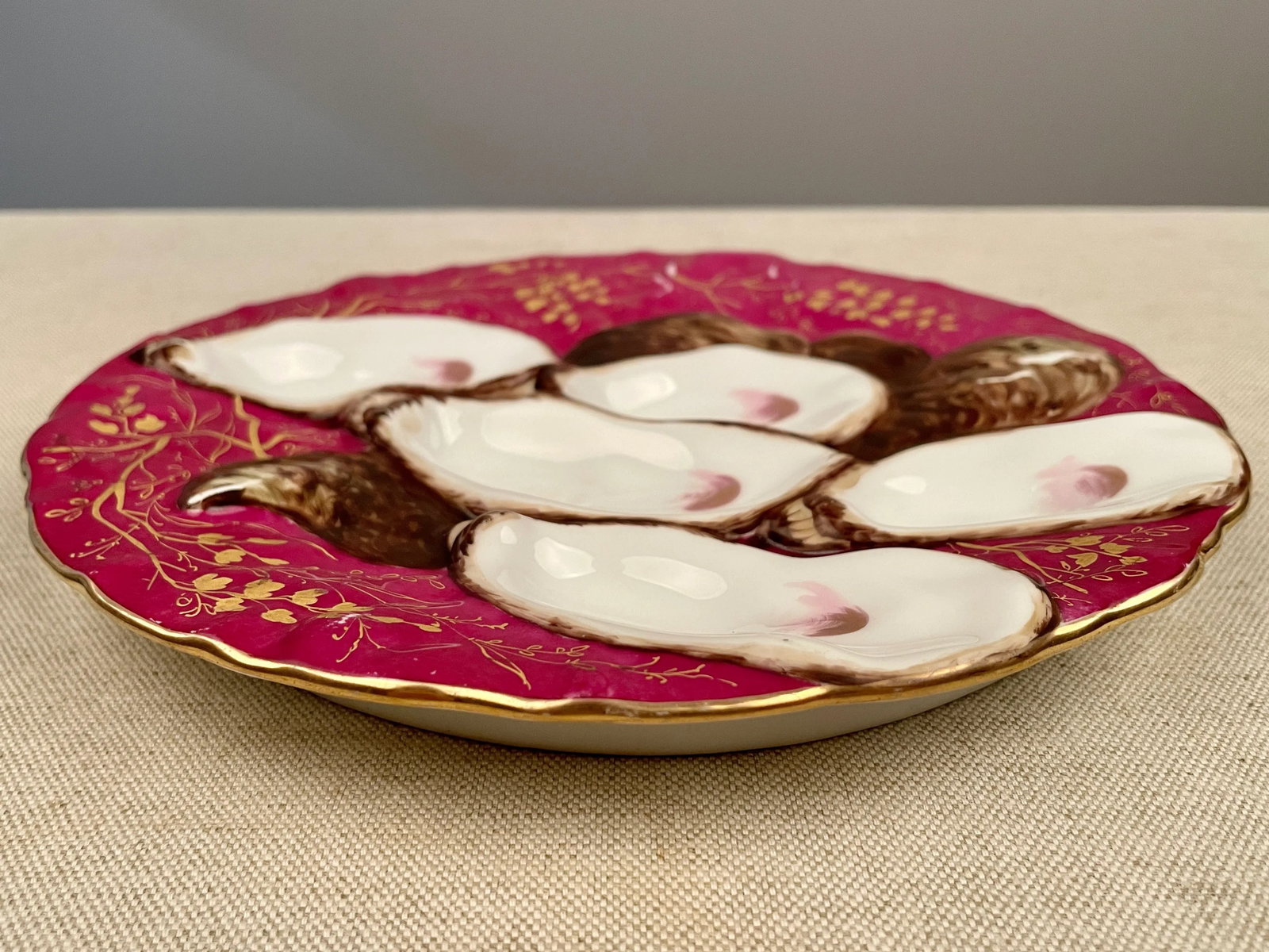 19th Century Haviland Limoges Turkey Oyster Plate - 3
