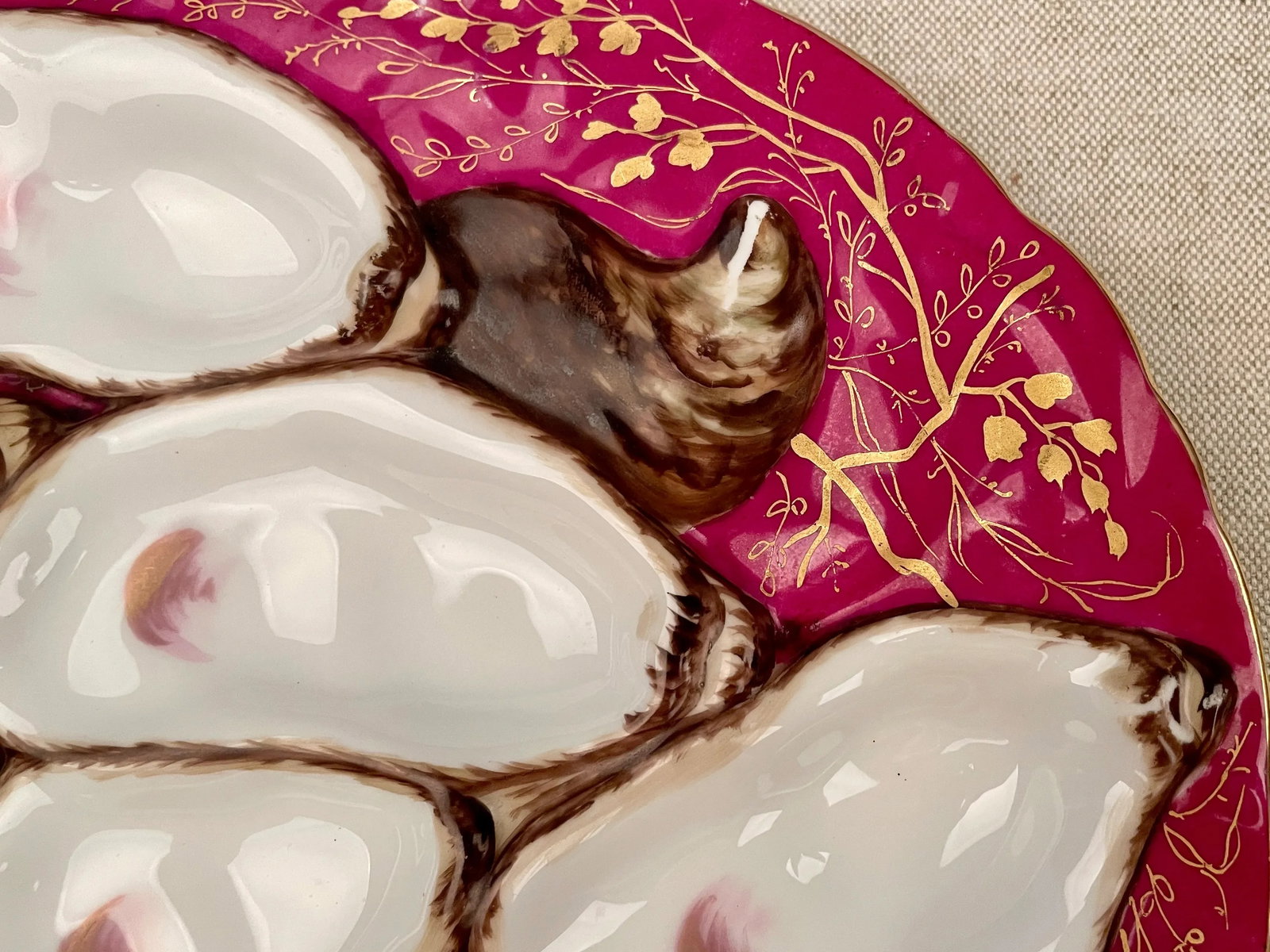 19th Century Haviland Limoges Turkey Oyster Plate - 5