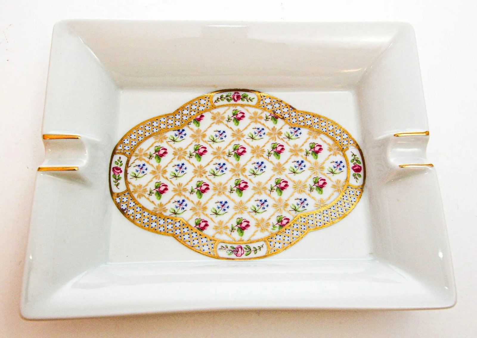 Limoges France Cigar Ashtray Porcelain Dish Catchall - 10