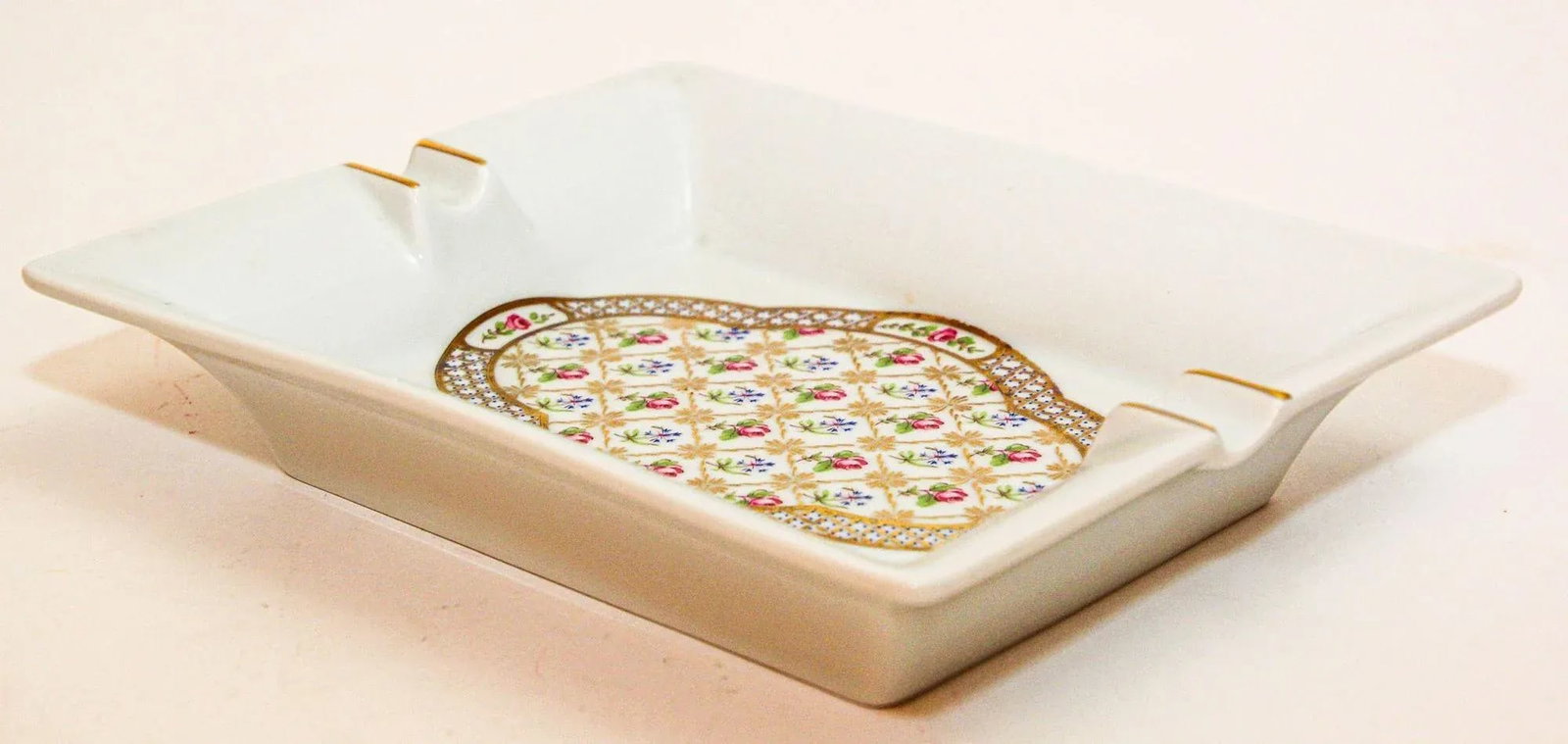Limoges France Cigar Ashtray Porcelain Dish Catchall - 6