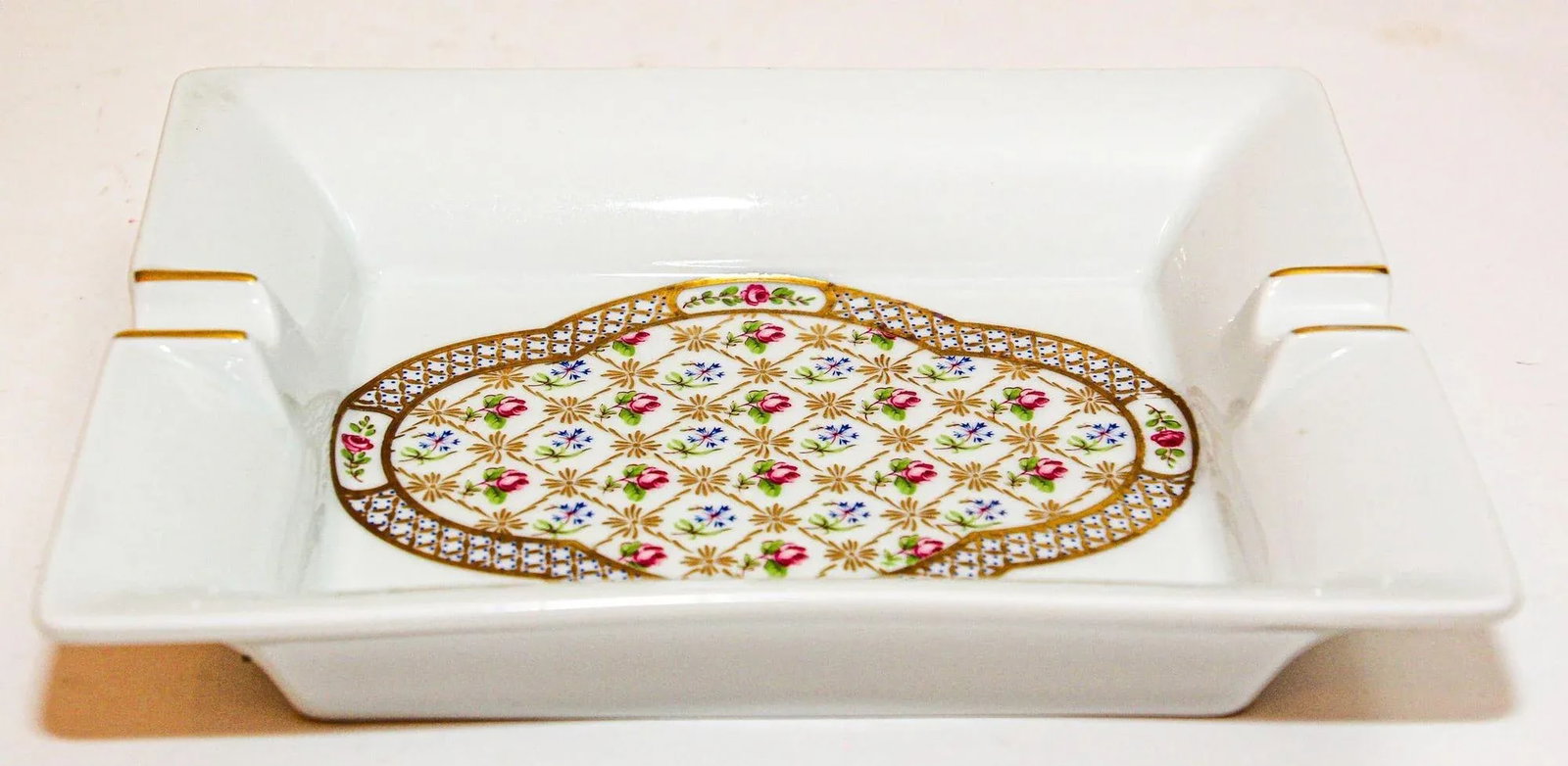 Limoges France Cigar Ashtray Porcelain Dish Catchall - 7