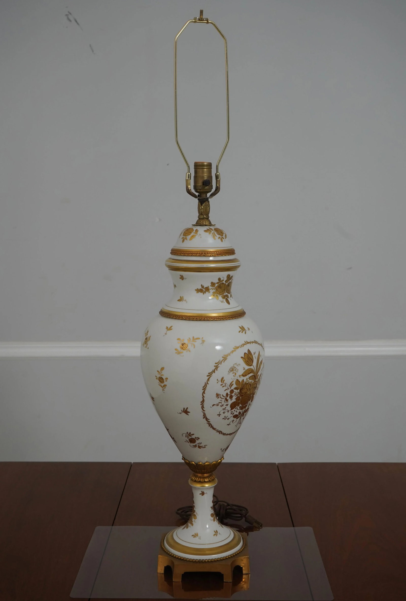 Pair Limoge Porcelain Urn Large Table Lamps - 2