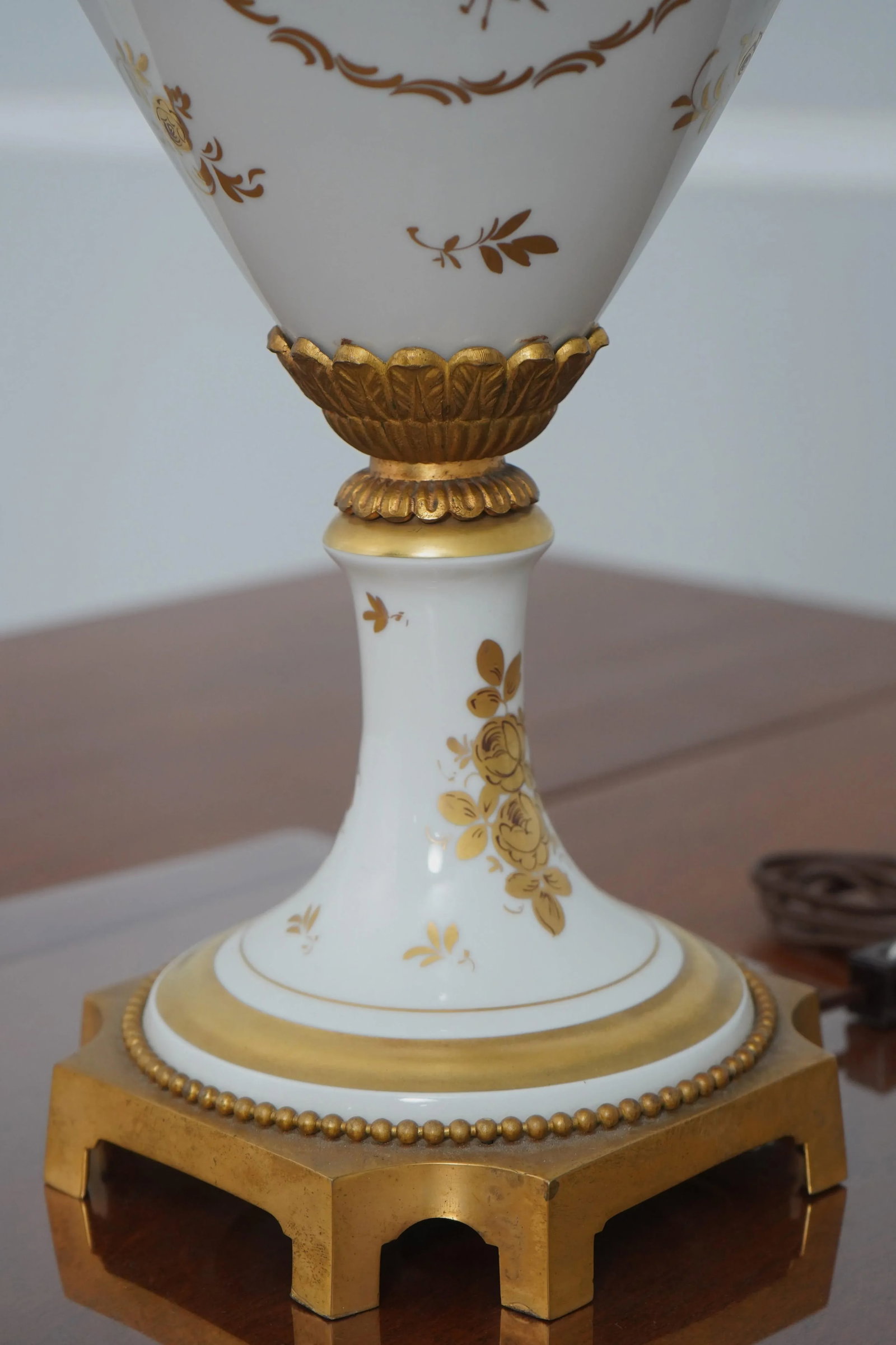 Pair Limoge Porcelain Urn Large Table Lamps - 5
