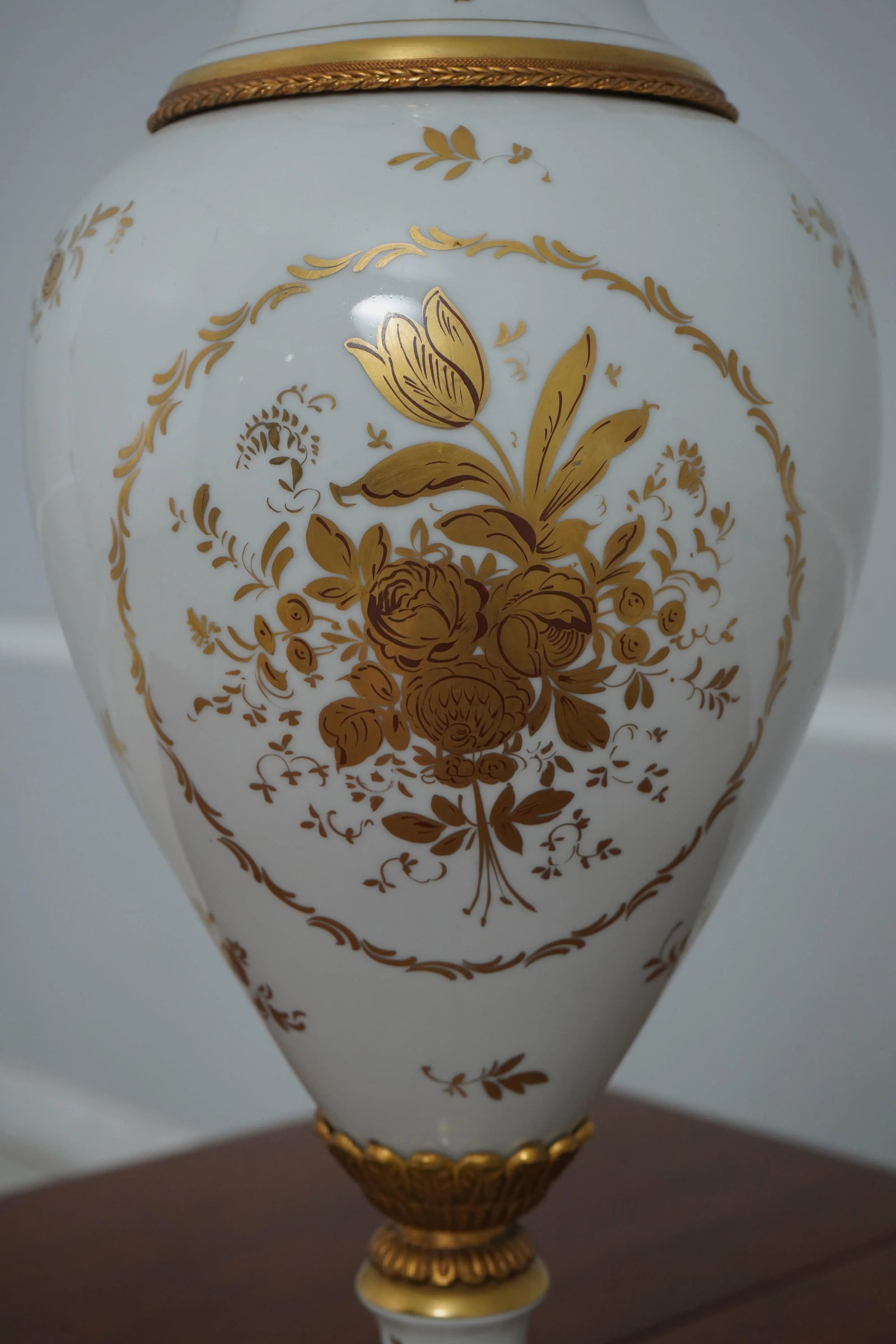 Pair Limoge Porcelain Urn Large Table Lamps - 6