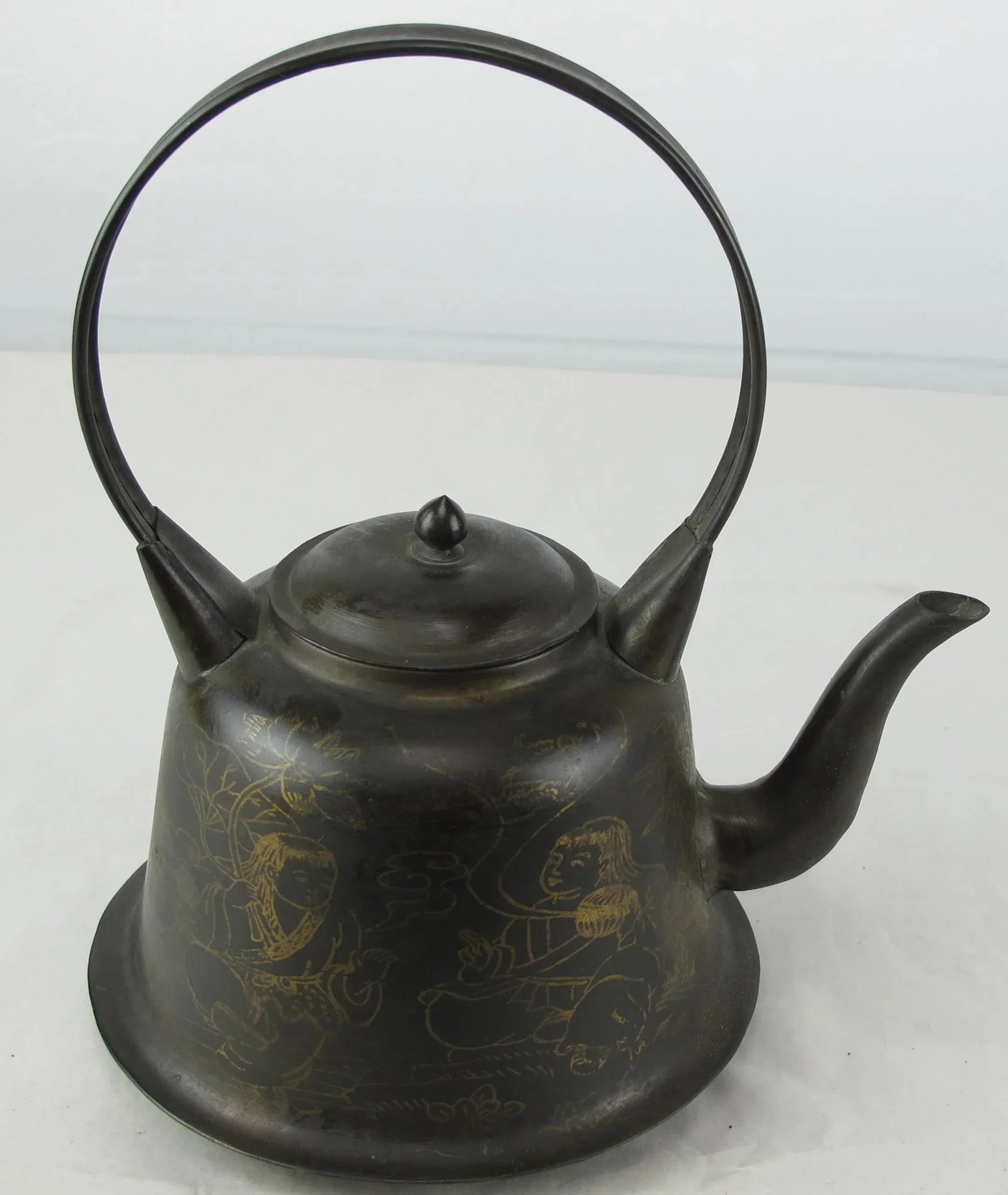 Copper Decorative Beijing Teapots - Set of 3 - 8