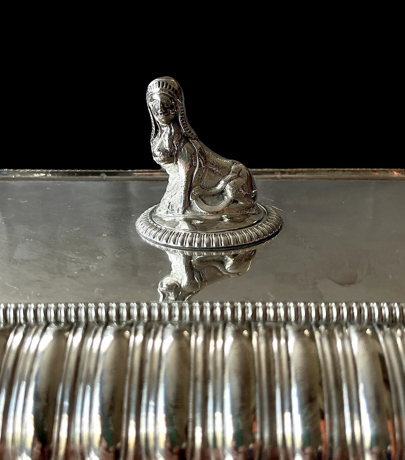 Antique Egyptian Revival Hotel Silver Mappin & Webb Covered Entree Vegetable Dish - 2