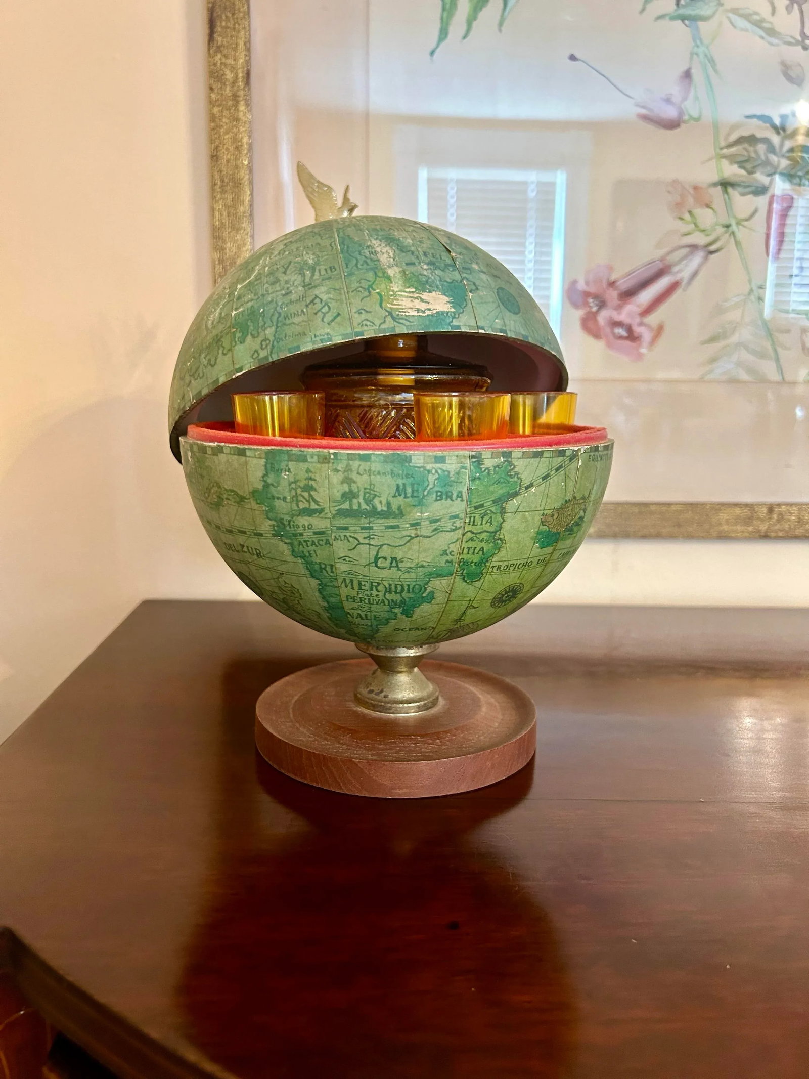 Mid 20th Century Vintage Bar Globe - 2