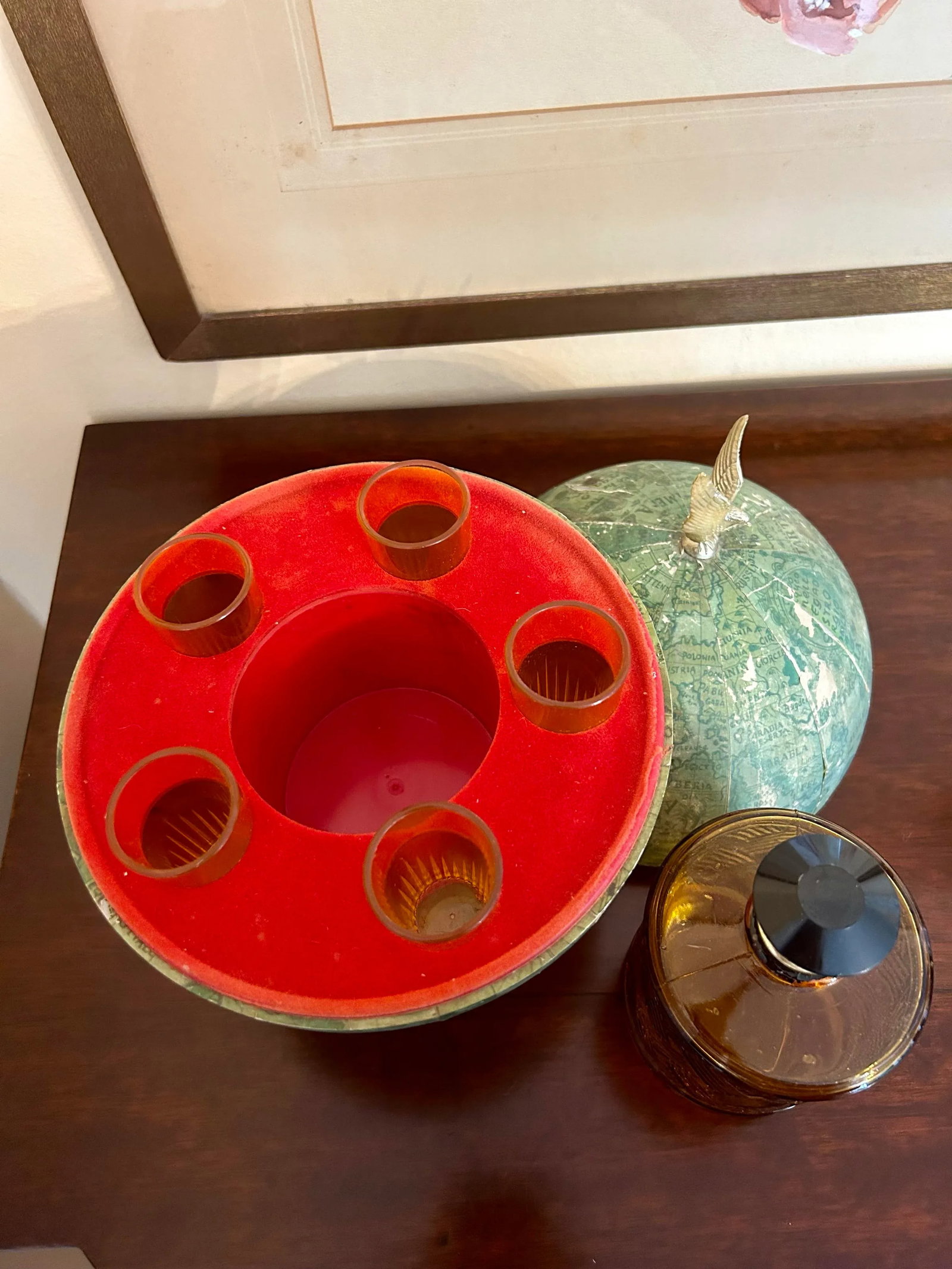 Mid 20th Century Vintage Bar Globe - 4