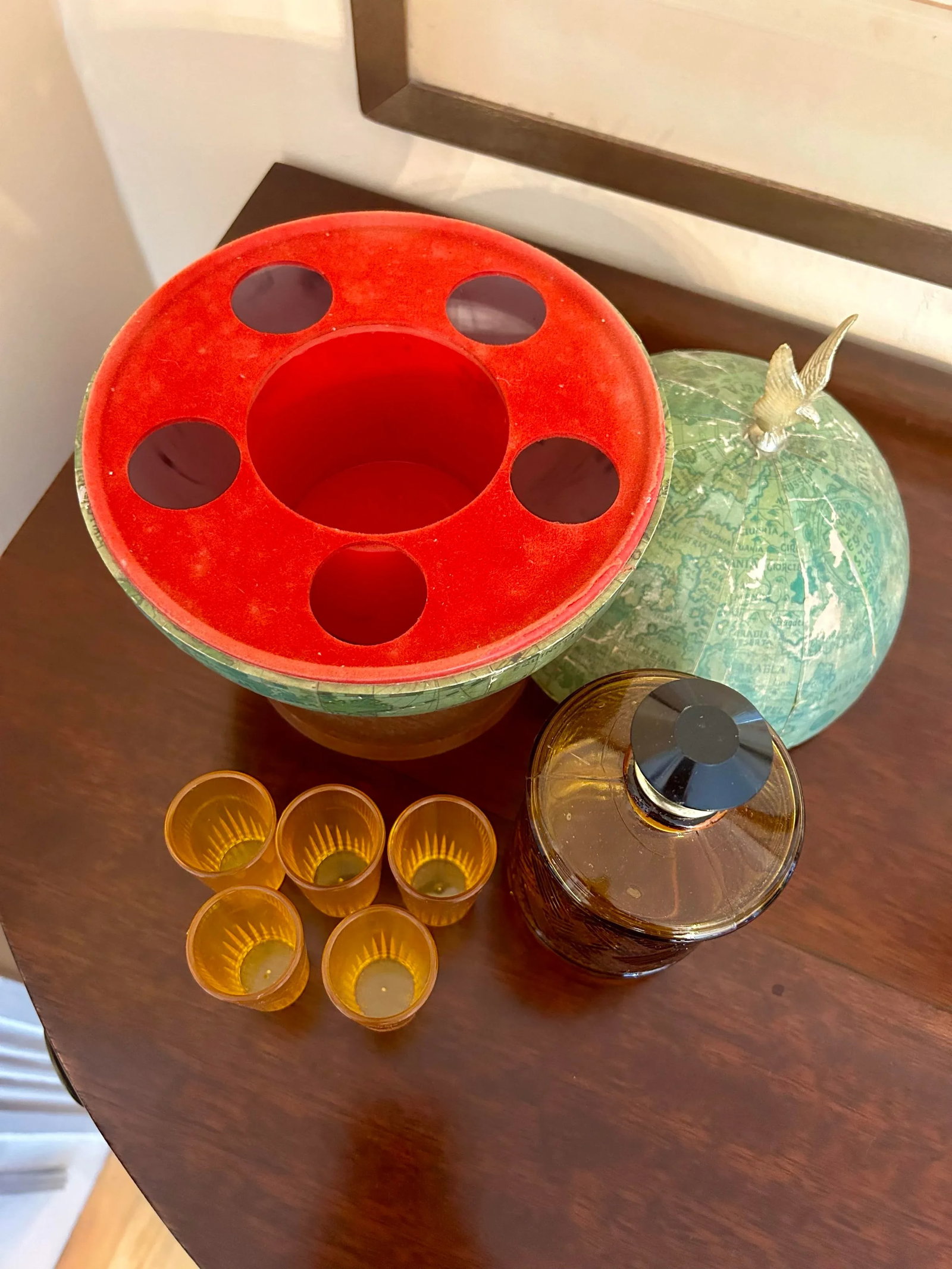 Mid 20th Century Vintage Bar Globe - 6