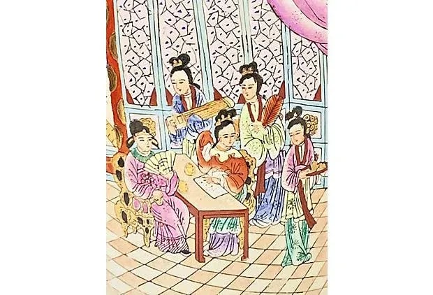 Famille Rose Chinese Floor Vase - 7