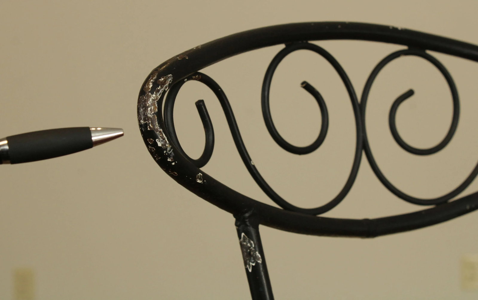 Mid-Century Modern Wrought Iron Barstools - a Pair - 12