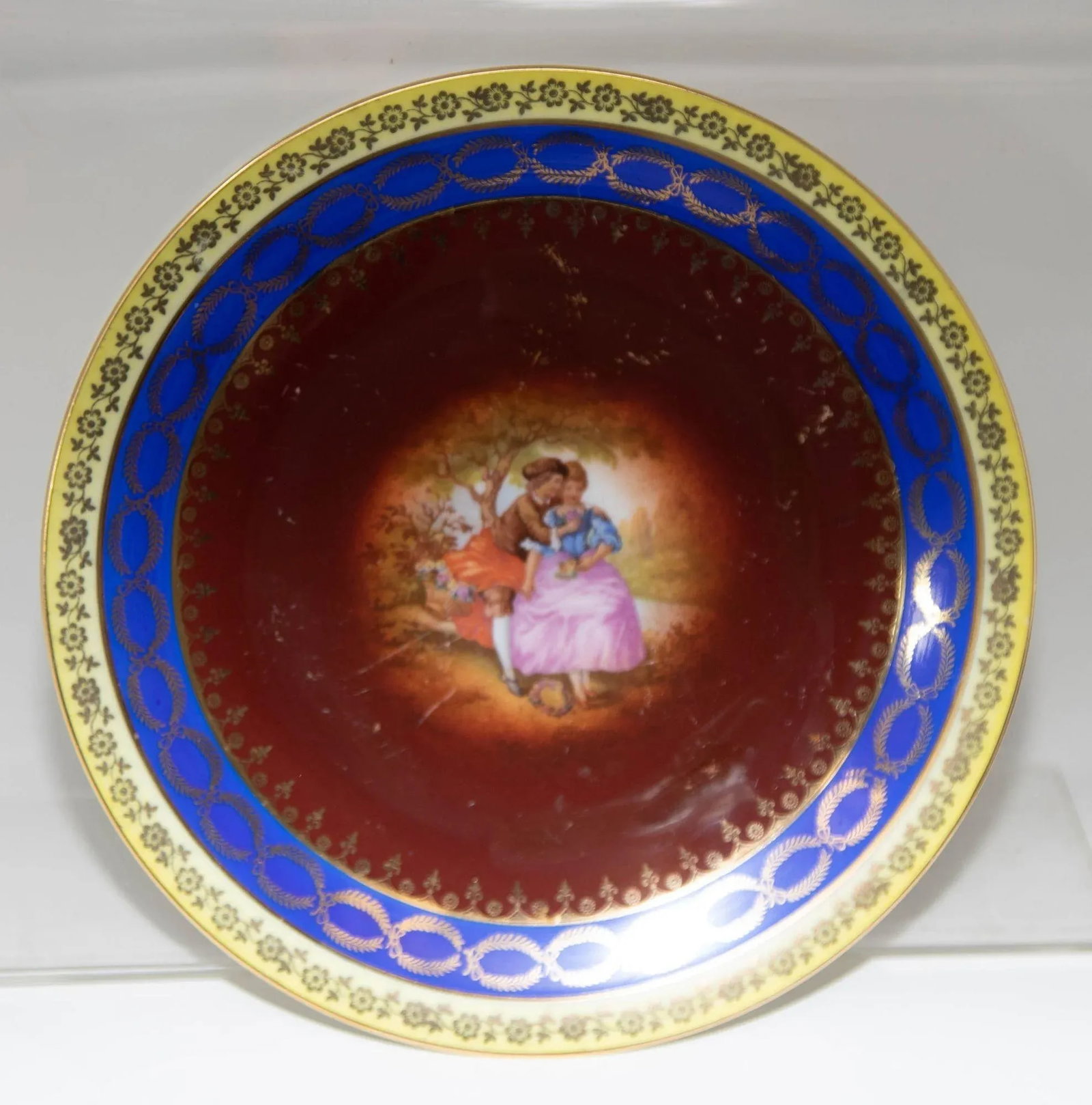 Fragonard Porcelain Hand Painted Matched Porcelain Cabinet Cup and Saucer Set - 12