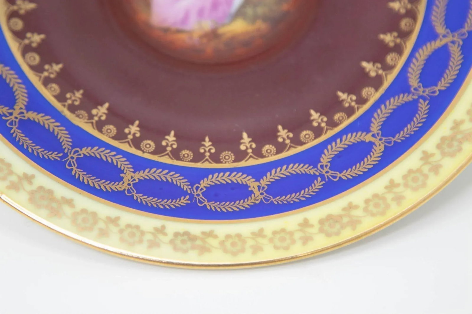 Fragonard Porcelain Hand Painted Matched Porcelain Cabinet Cup and Saucer Set - 9