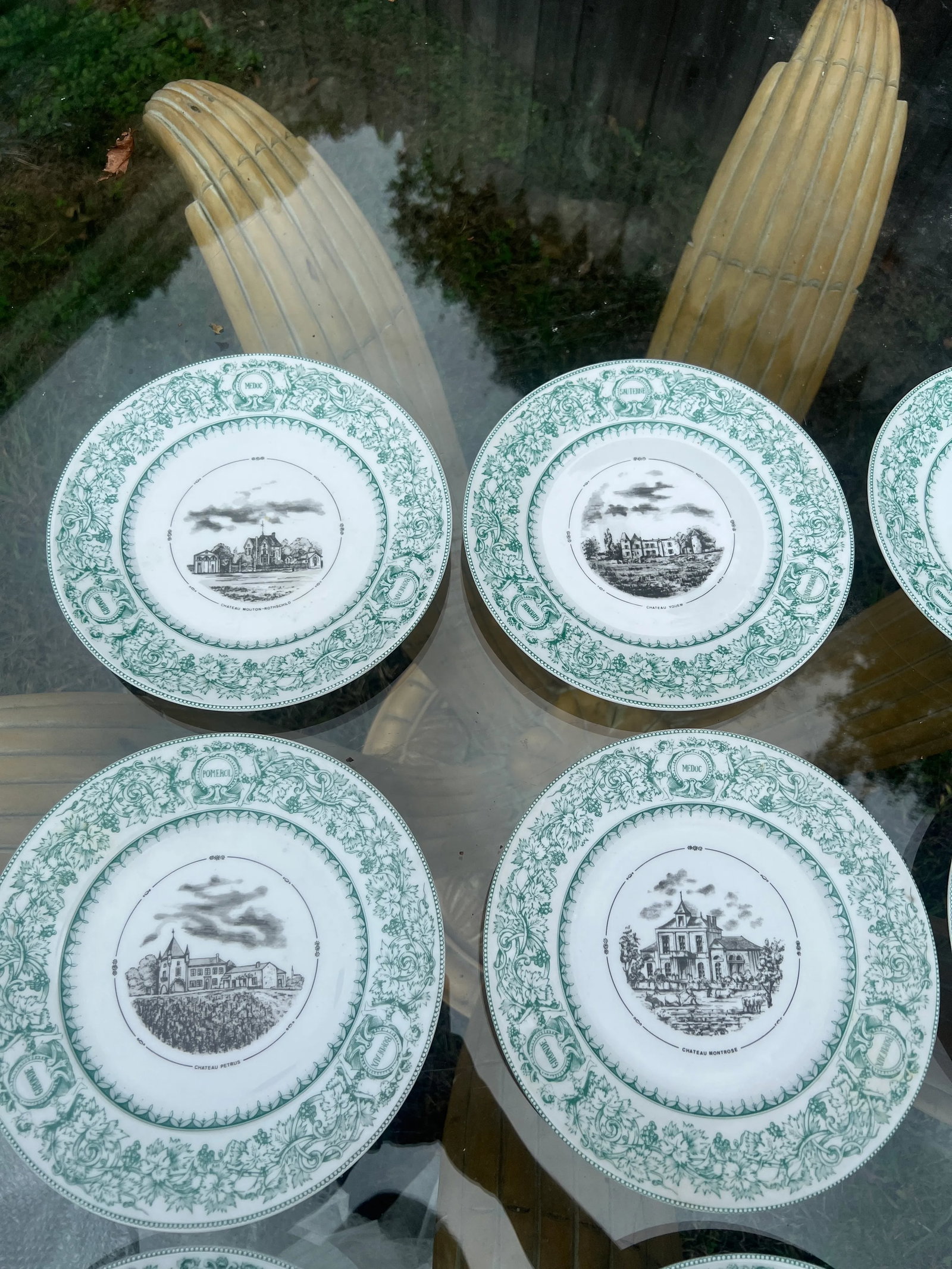 12 Pc, J Vieillard David Johnston Limoges "French Chateau" Plate Set - 6