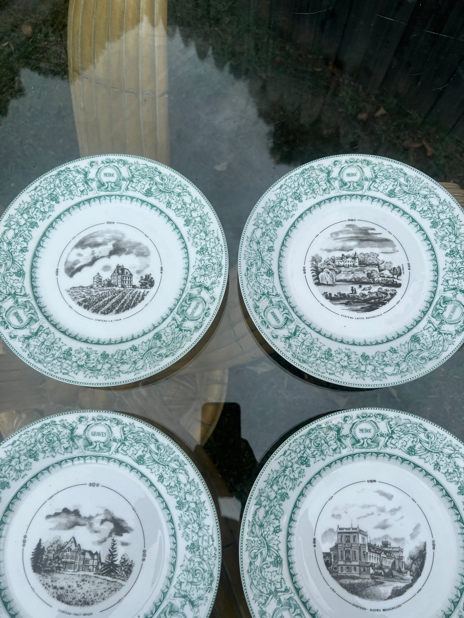12 Pc, J Vieillard David Johnston Limoges "French Chateau" Plate Set - 8