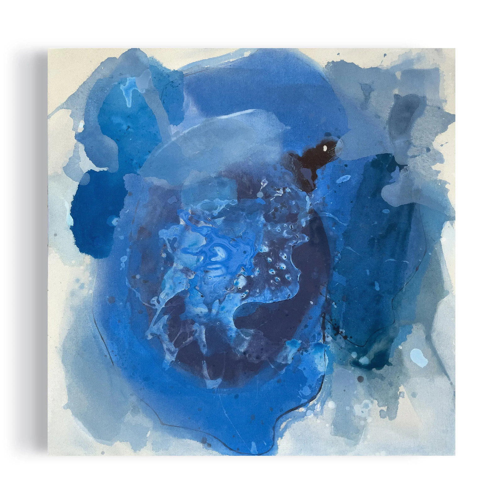 Fool That I Am Blue Gestural Abstract Painting - 2