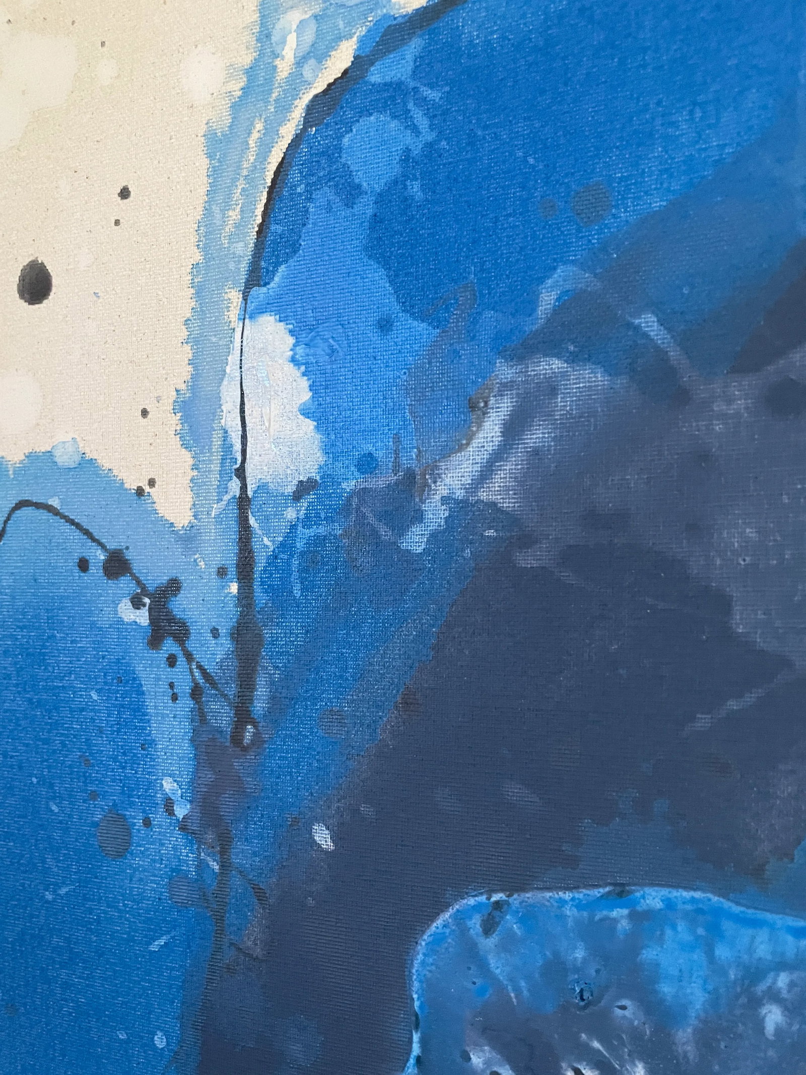 Fool That I Am Blue Gestural Abstract Painting - 6
