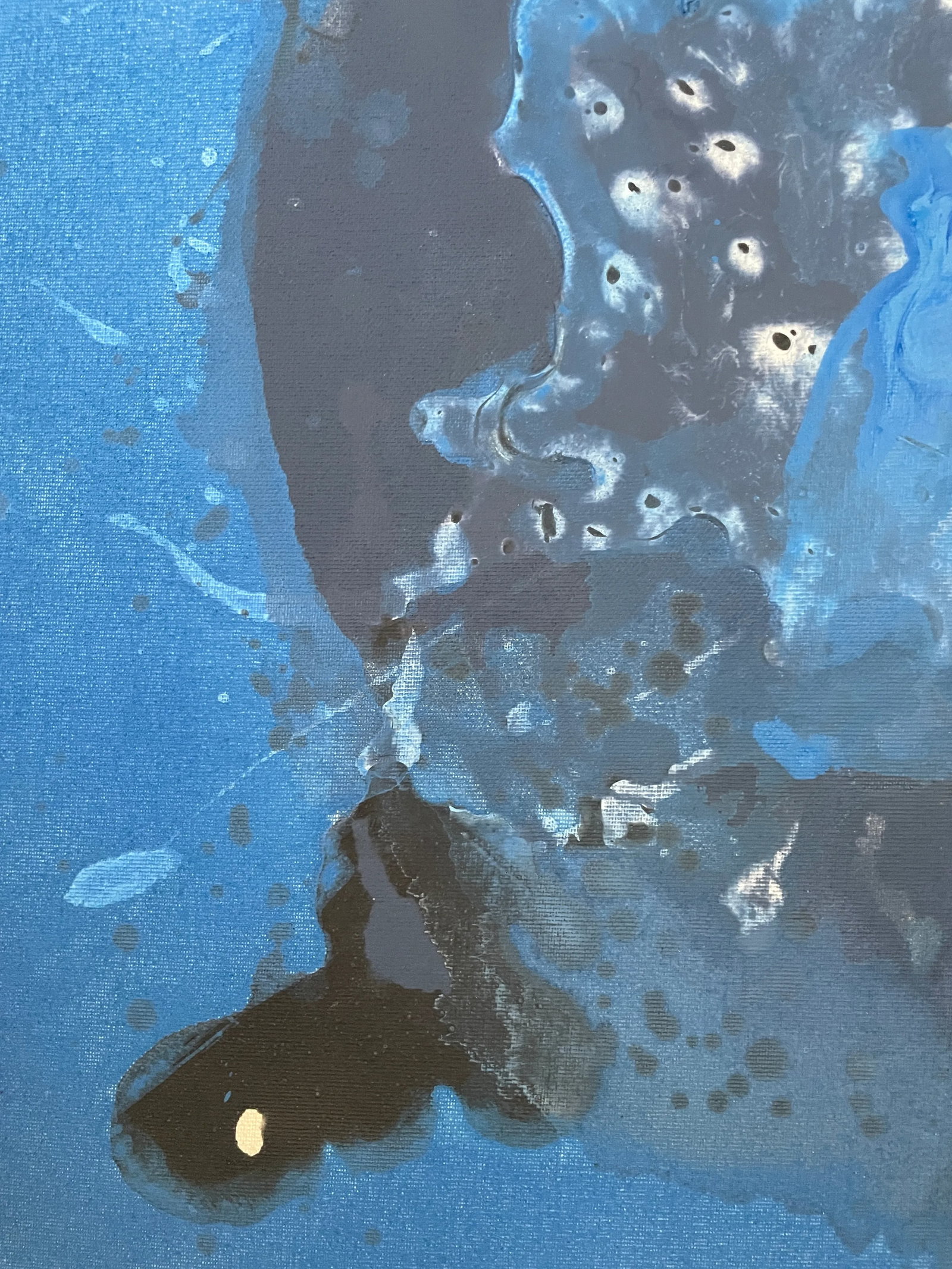 Fool That I Am Blue Gestural Abstract Painting - 7