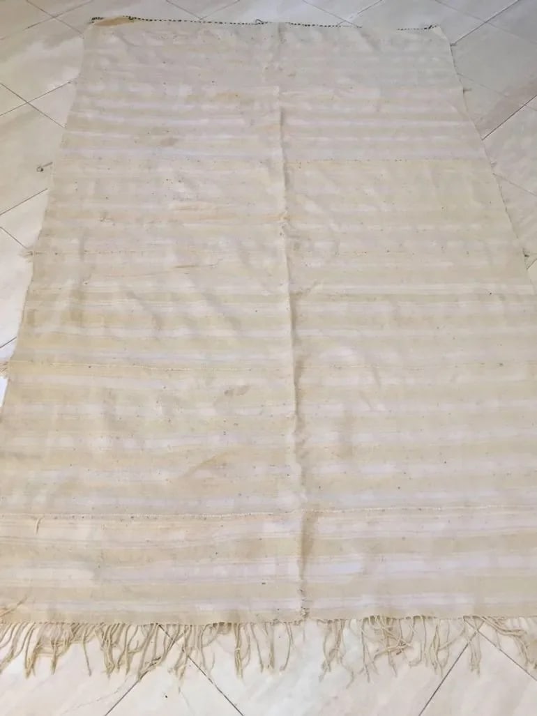 Large Vintage Original Tribal Moroccan Wedding Berber Blanket - 10