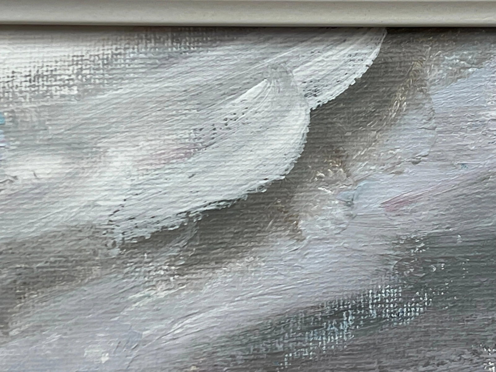 Ethereal Horizon - Dreamlike Abstract Sea Landscape Art by Contemporary Artist, 2024, Framed - 11