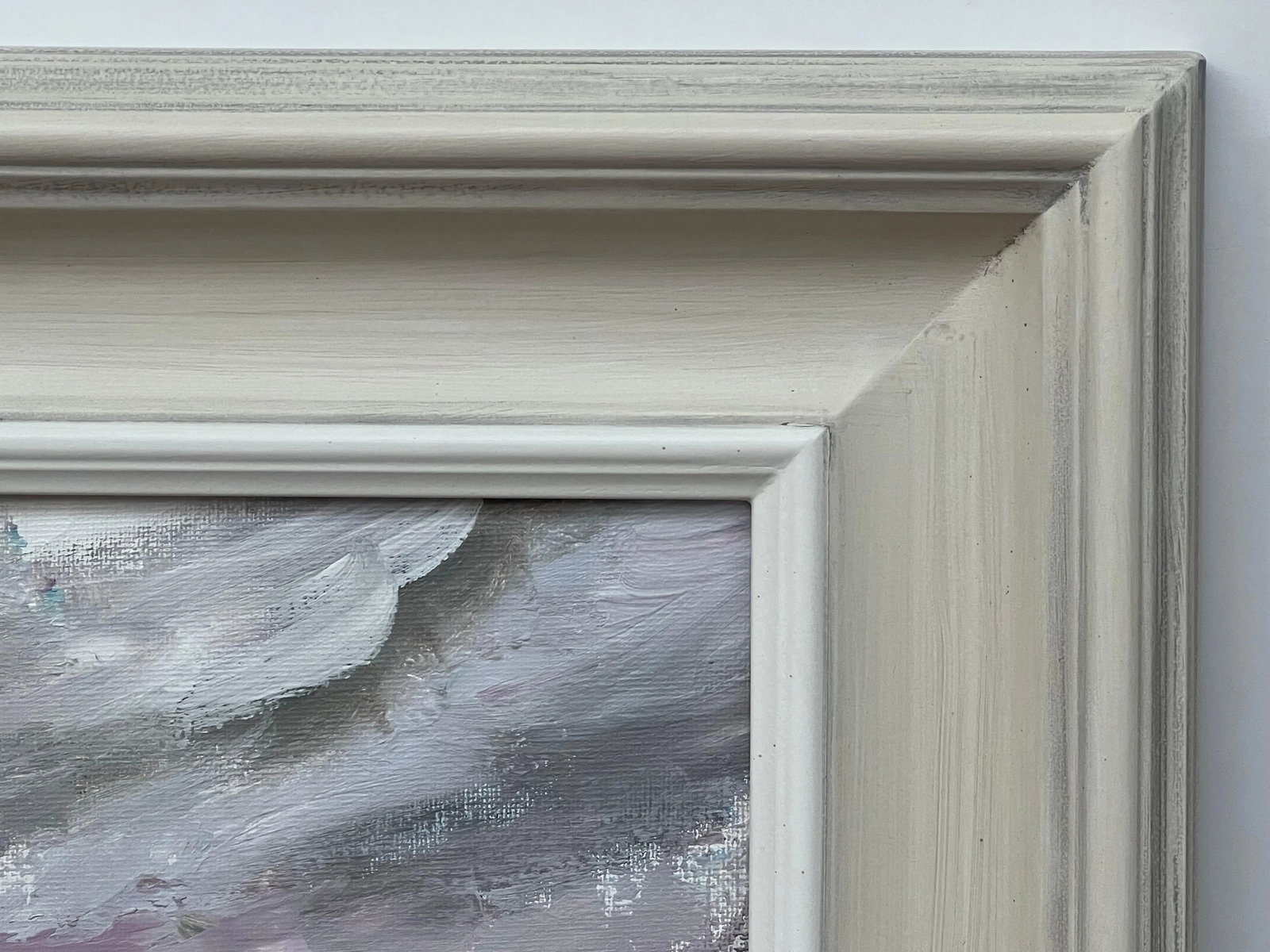 Ethereal Horizon - Dreamlike Abstract Sea Landscape Art by Contemporary Artist, 2024, Framed - 6