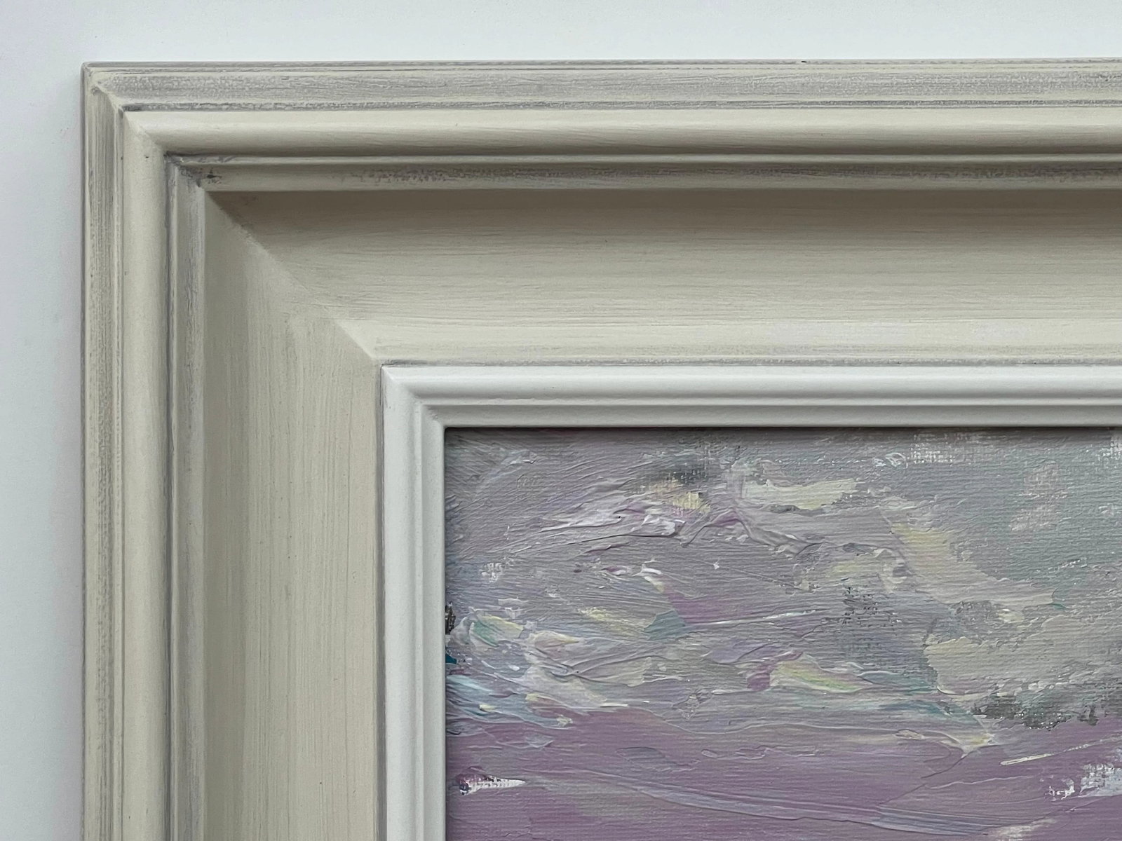 Ethereal Horizon - Dreamlike Abstract Sea Landscape Art by Contemporary Artist, 2024, Framed - 7
