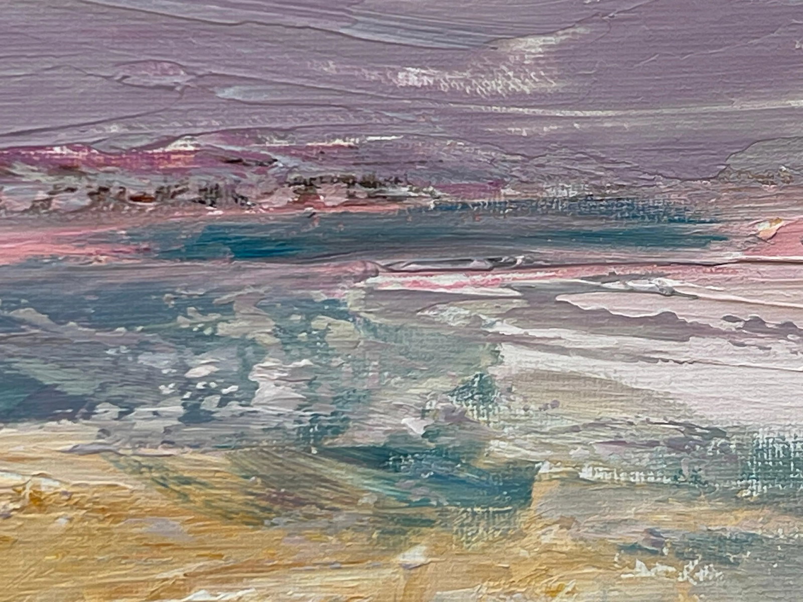Ethereal Horizon - Dreamlike Abstract Sea Landscape Art by Contemporary Artist, 2024, Framed - 9