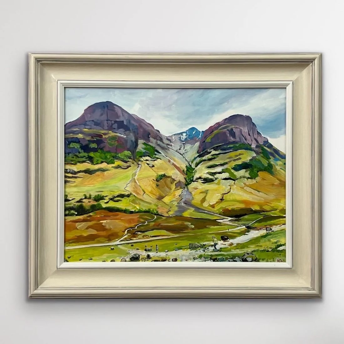 Scottish Highlands With Children Playing in the Mountains by Contemporary Artist - 2