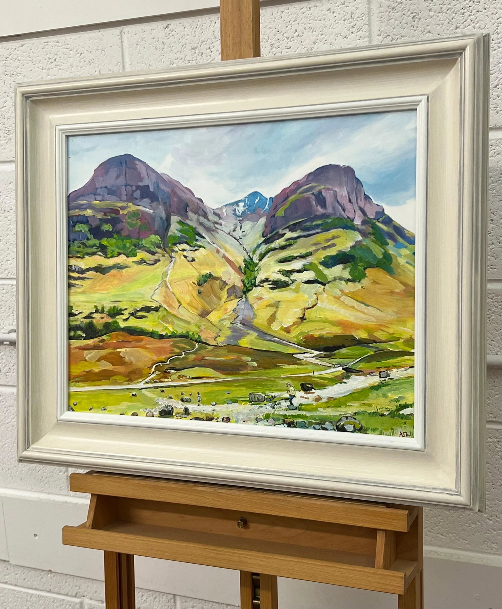 Scottish Highlands With Children Playing in the Mountains by Contemporary Artist - 3